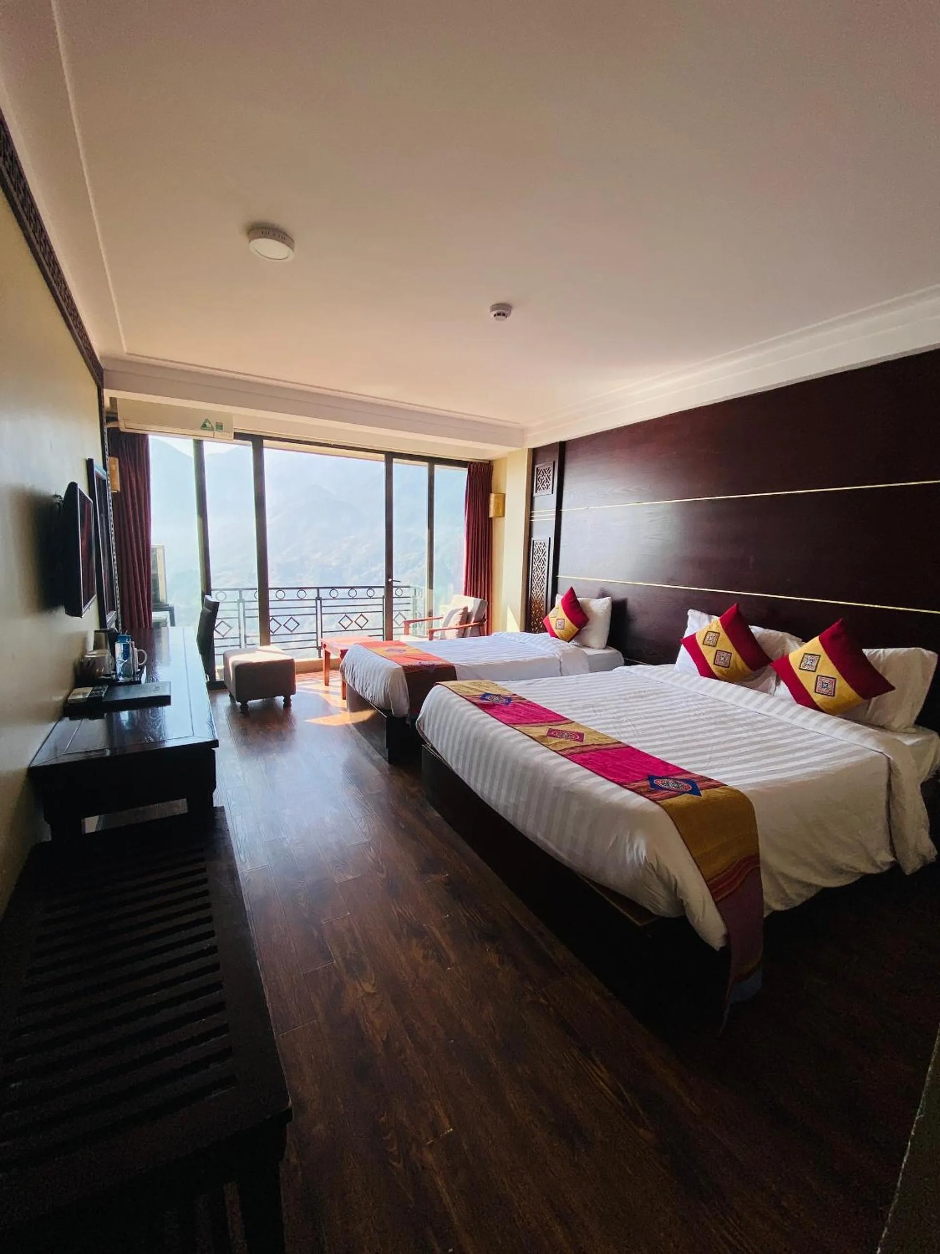 Bed in Sapa Vista Hotel