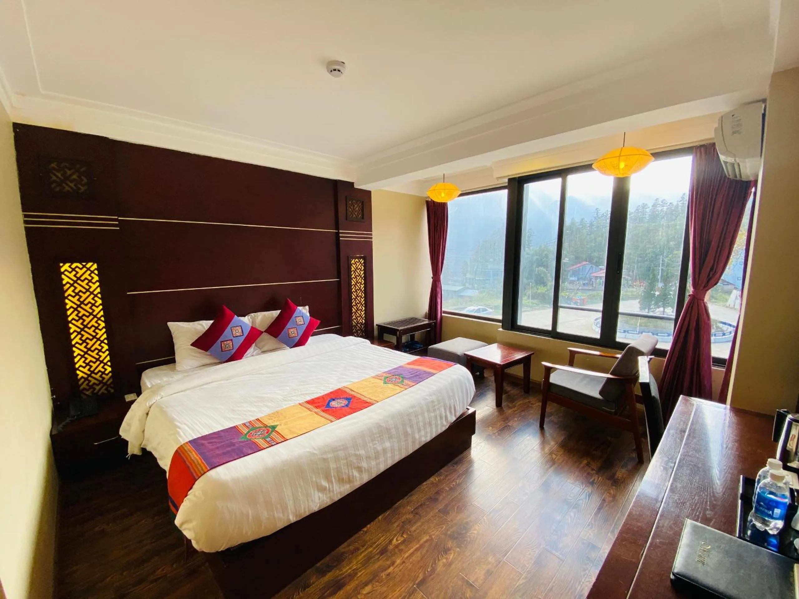 Bed in Sapa Vista Hotel
