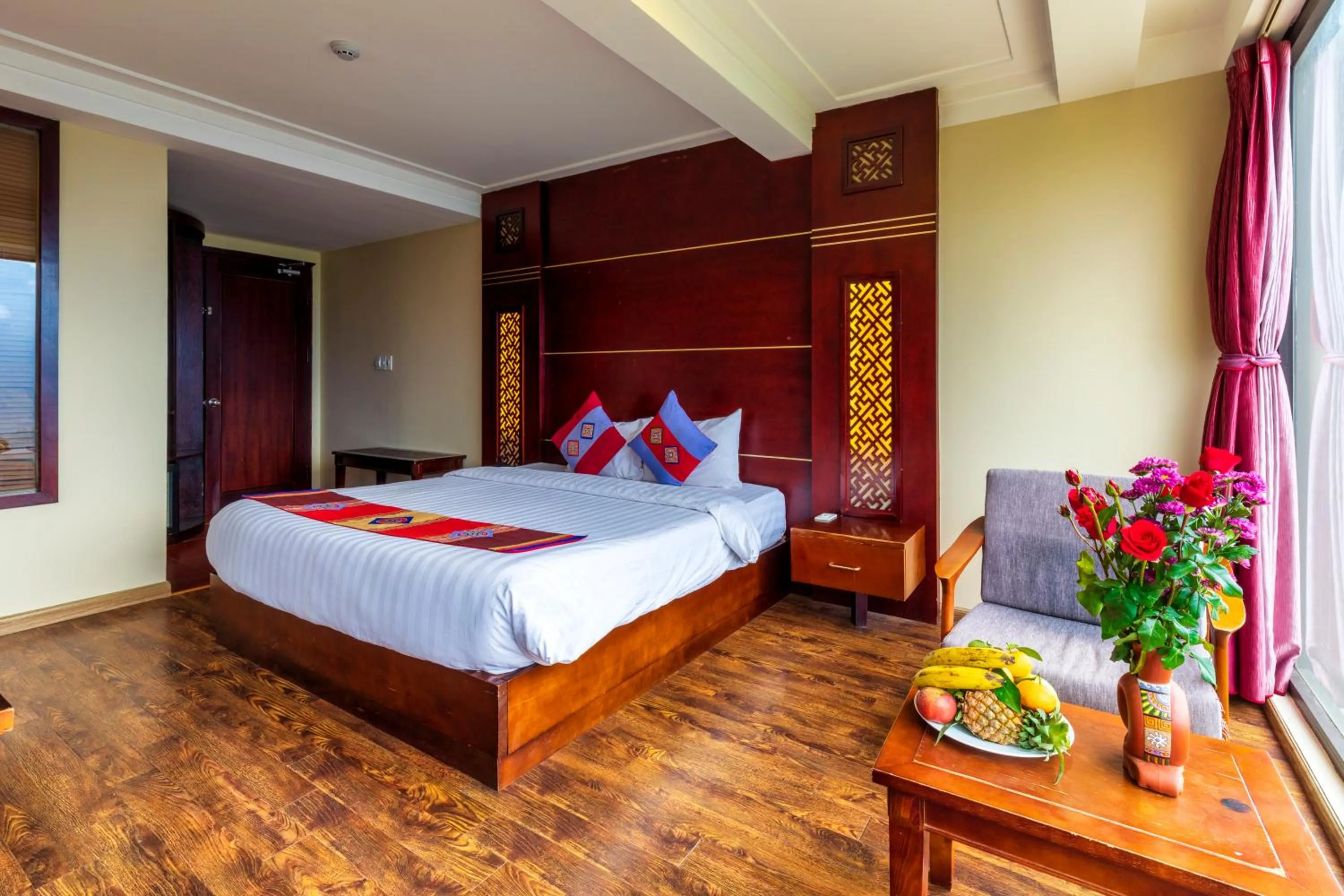 Bed in Sapa Vista Hotel