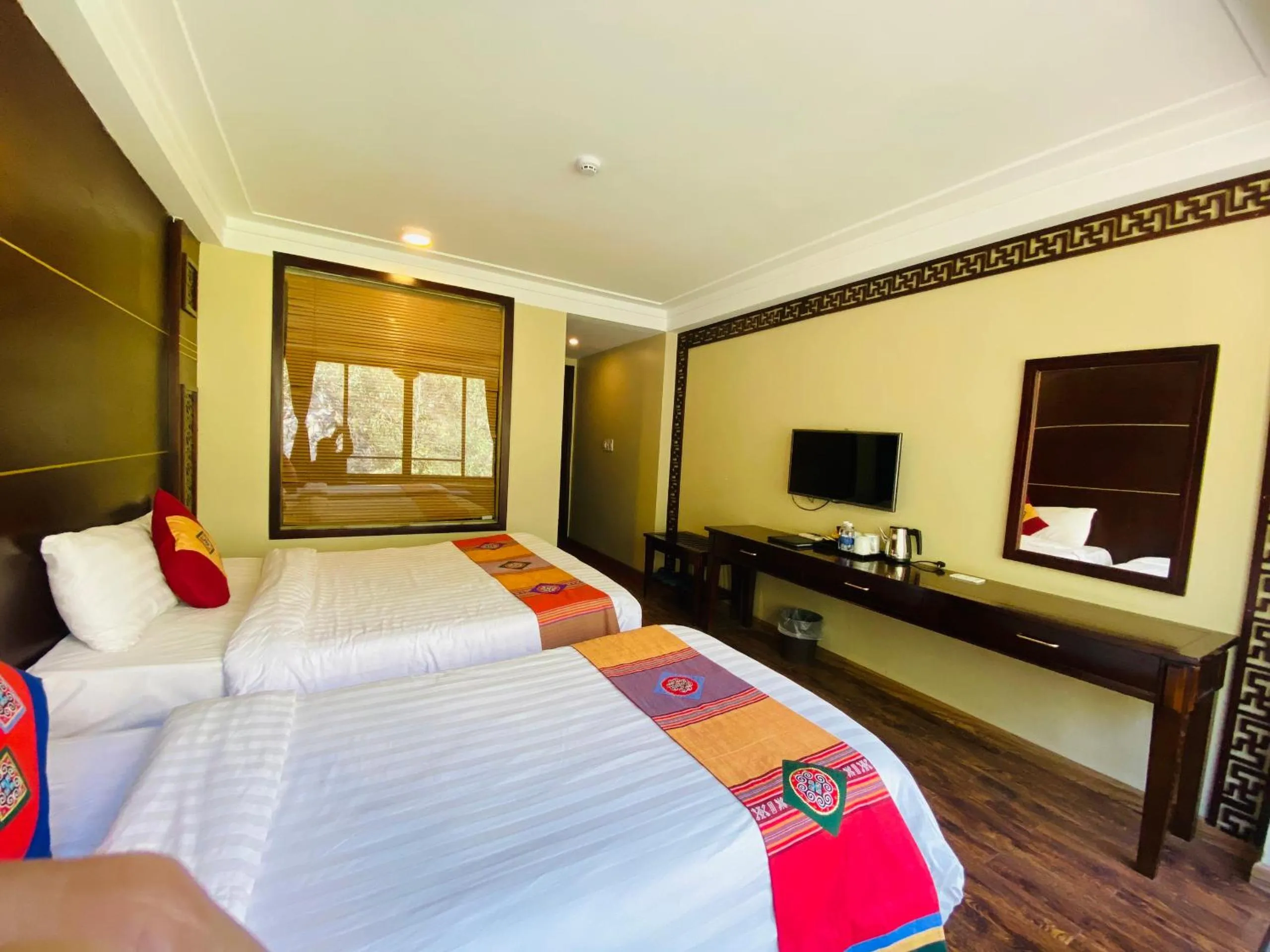 Bed in Sapa Vista Hotel