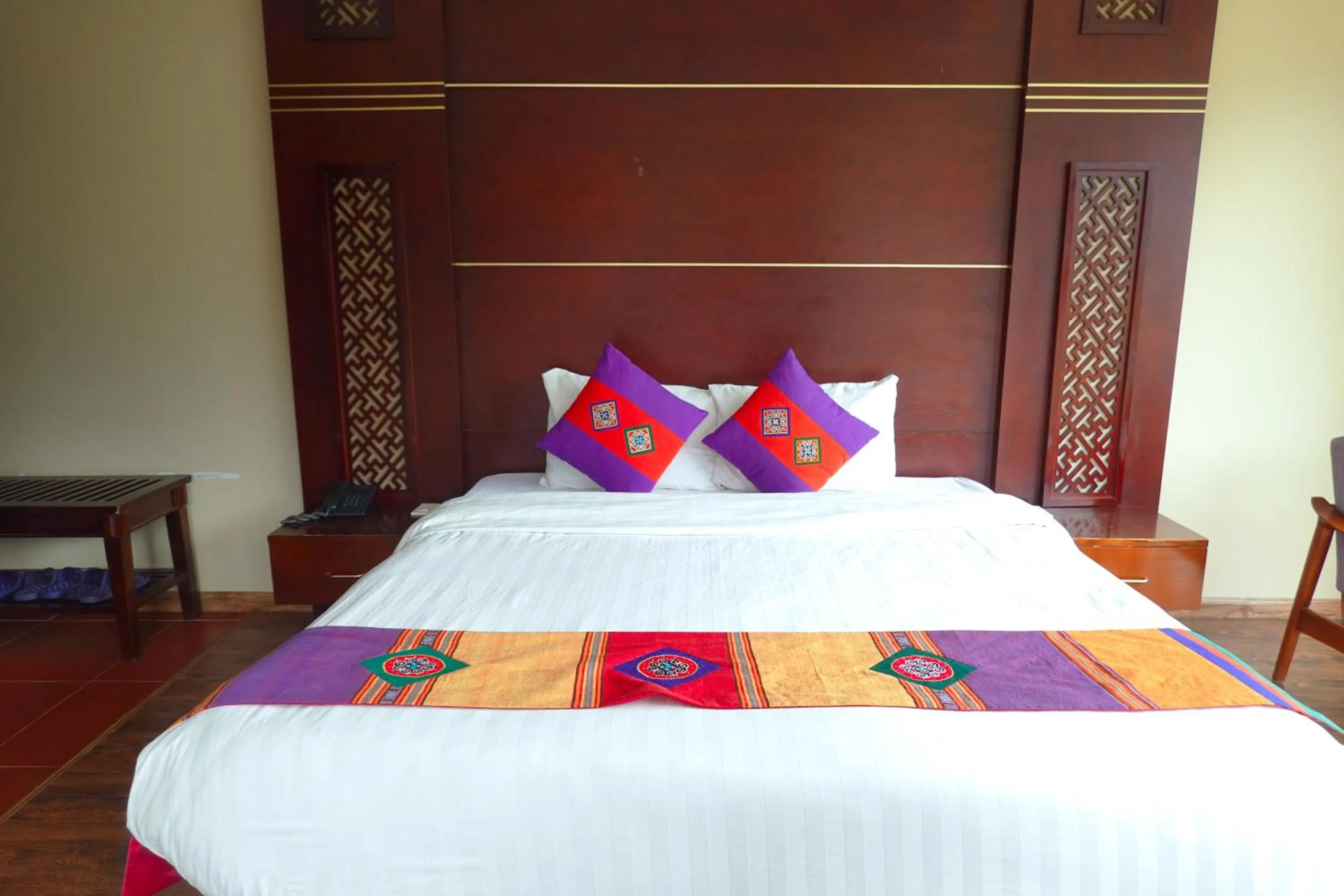 Bed in Sapa Vista Hotel