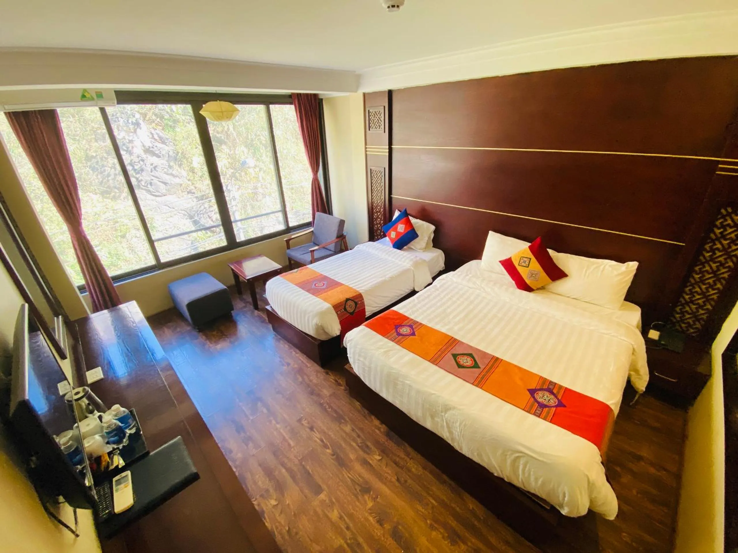 Bed in Sapa Vista Hotel
