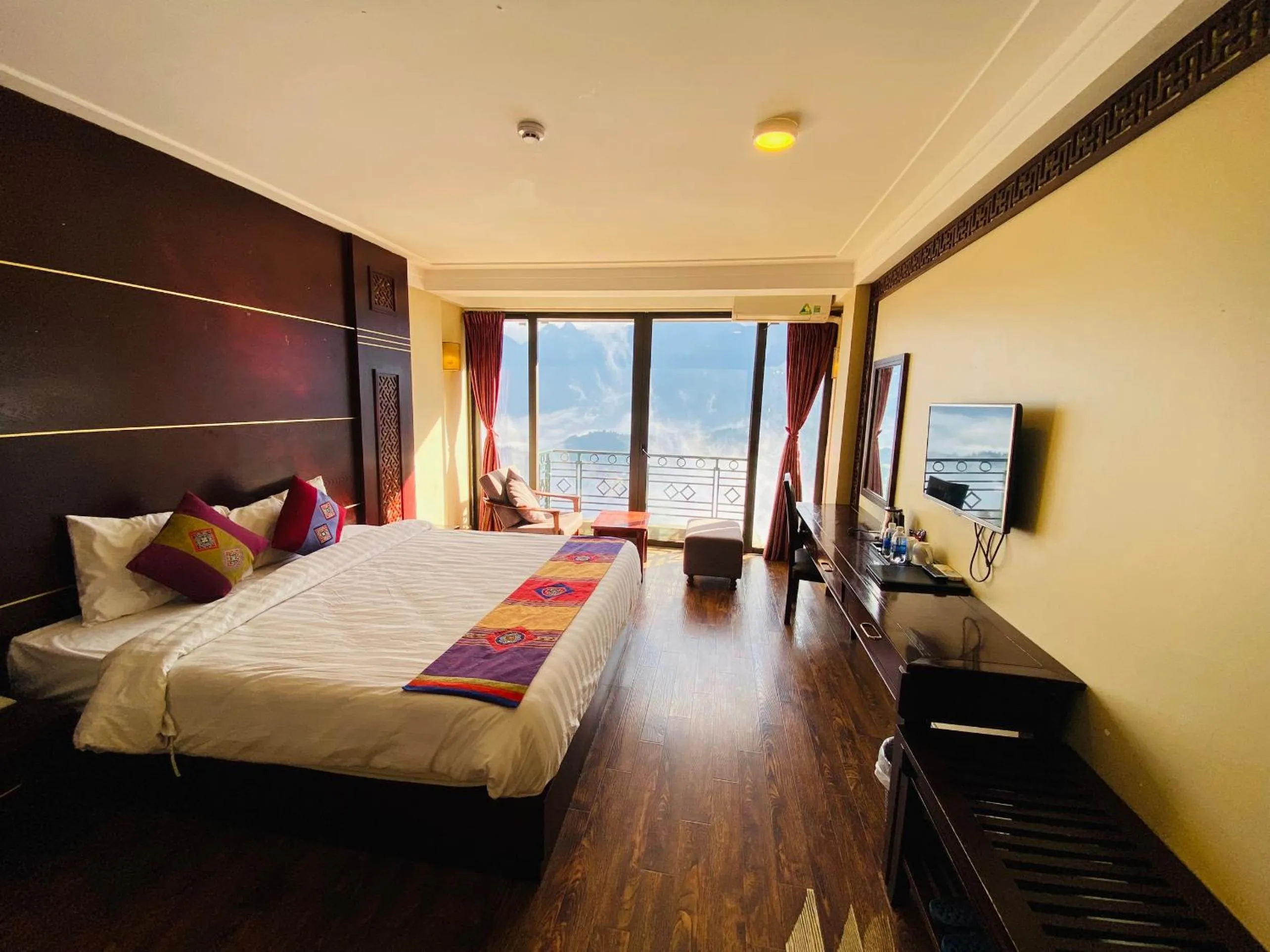 Bed in Sapa Vista Hotel