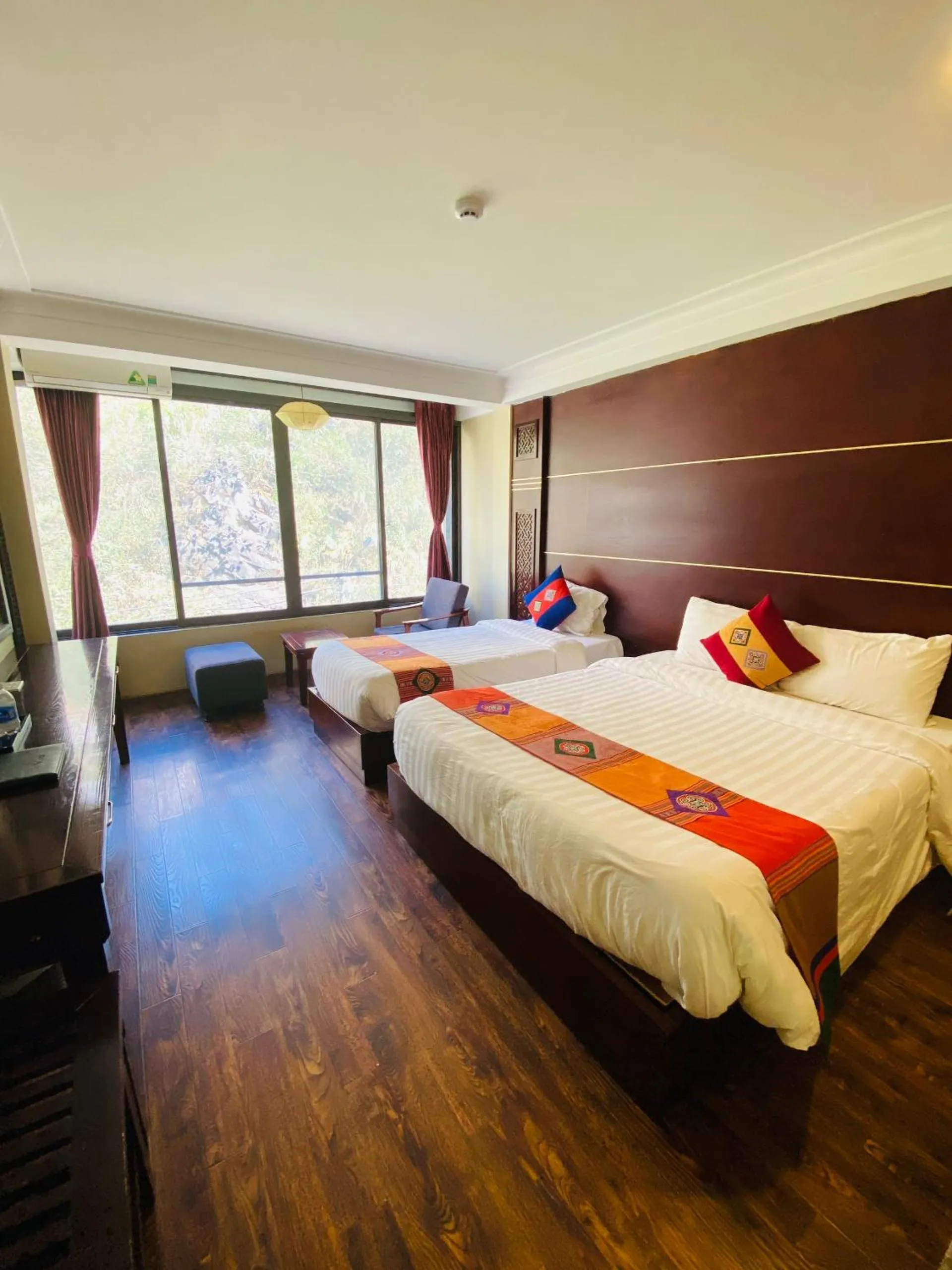 Bed in Sapa Vista Hotel