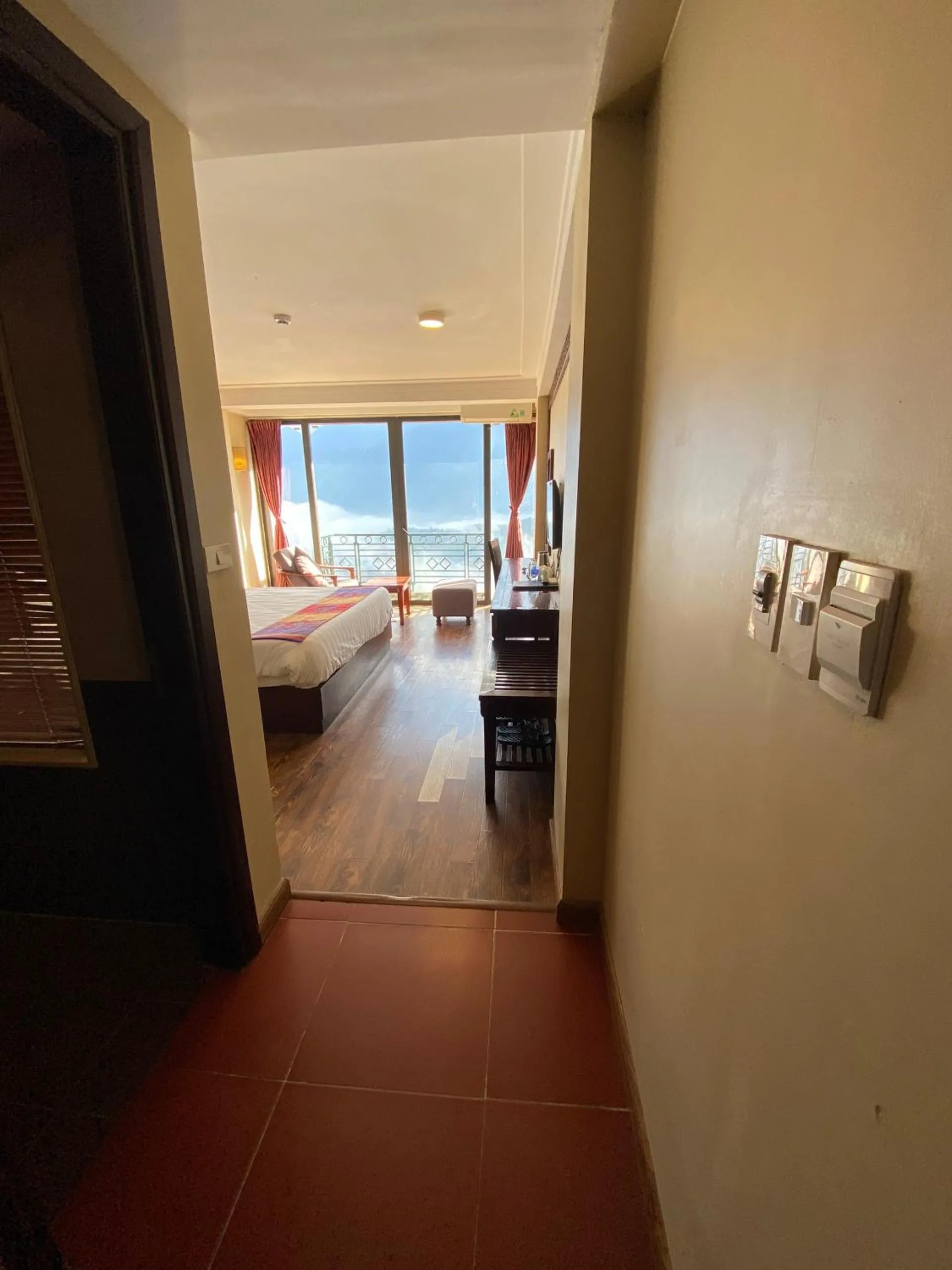 Bed in Sapa Vista Hotel