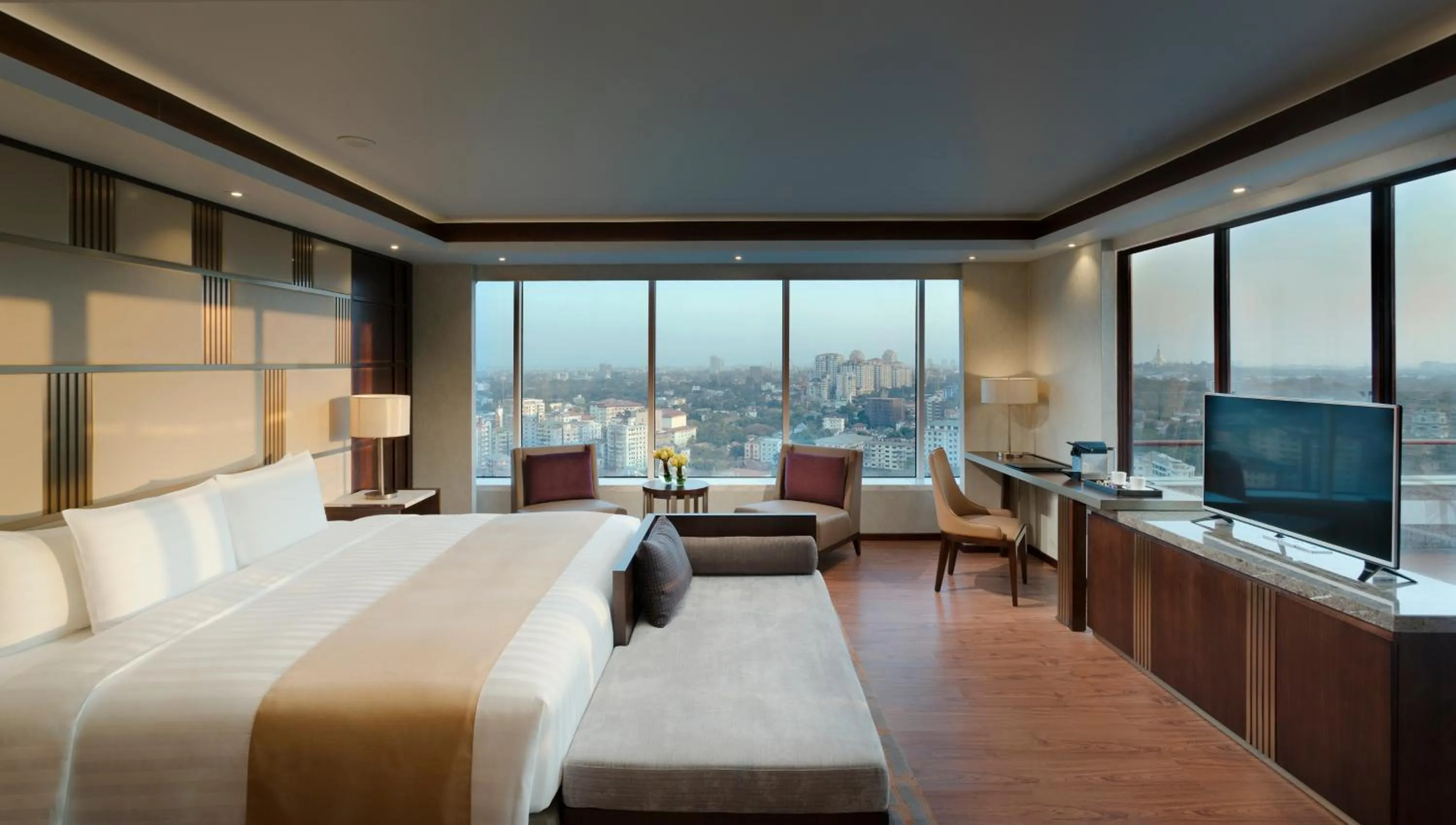 Photo of the whole room, Bed in Melia Yangon