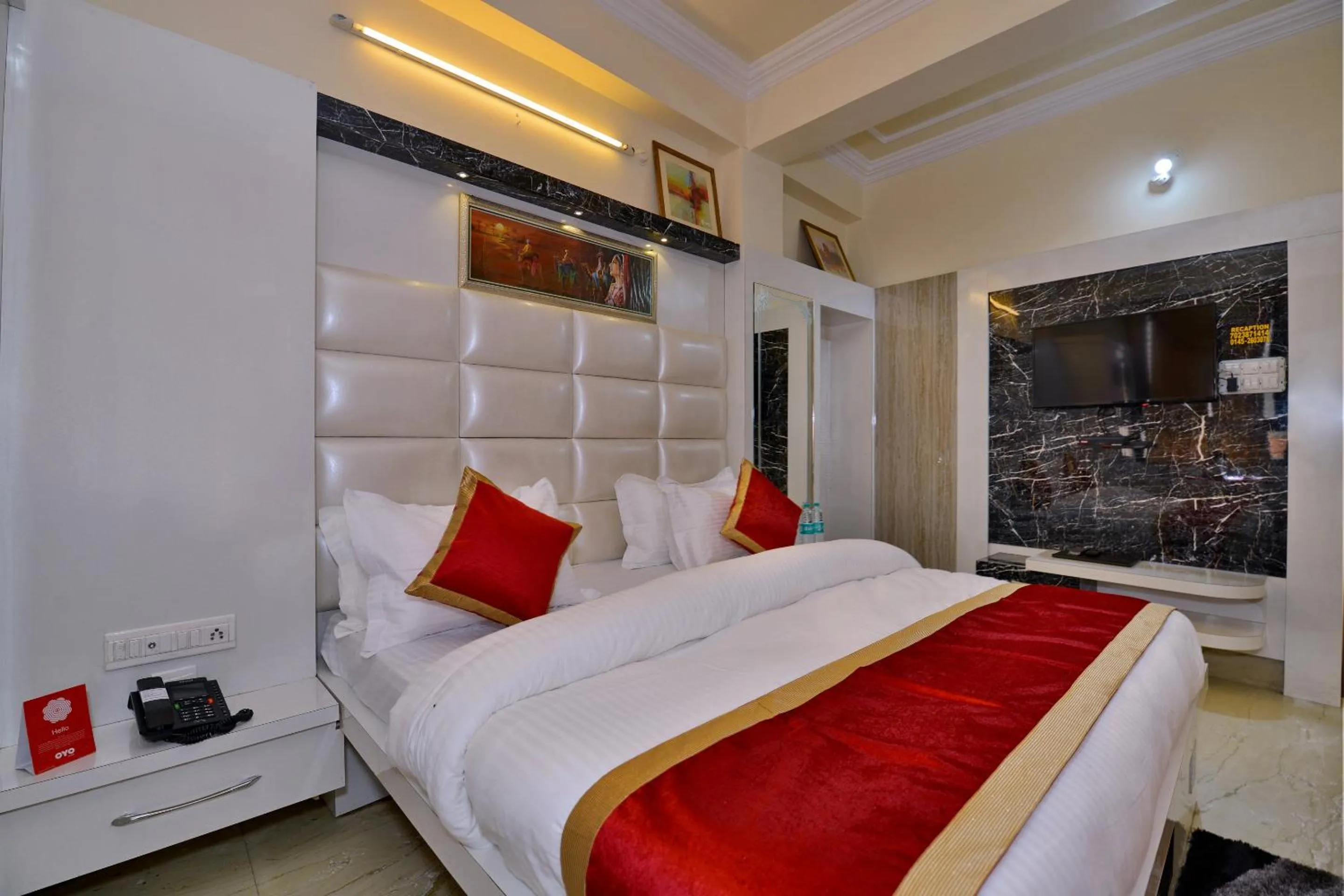 Bedroom, Bed in Super Hotel O Ganpati Plaza Ajmer