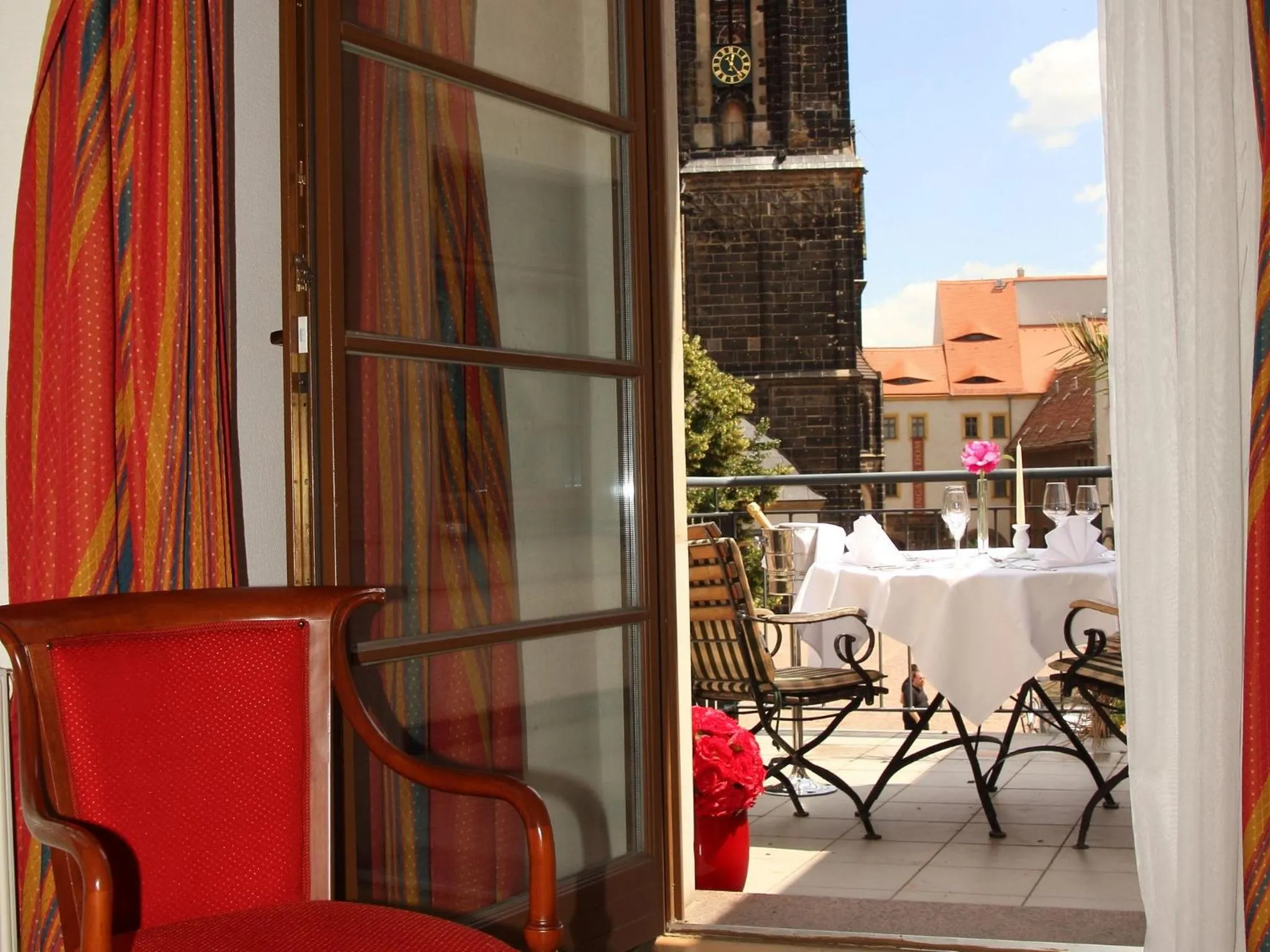 Balcony/Terrace in Romantik Hotel Burgkeller Residenz Kerstinghaus
