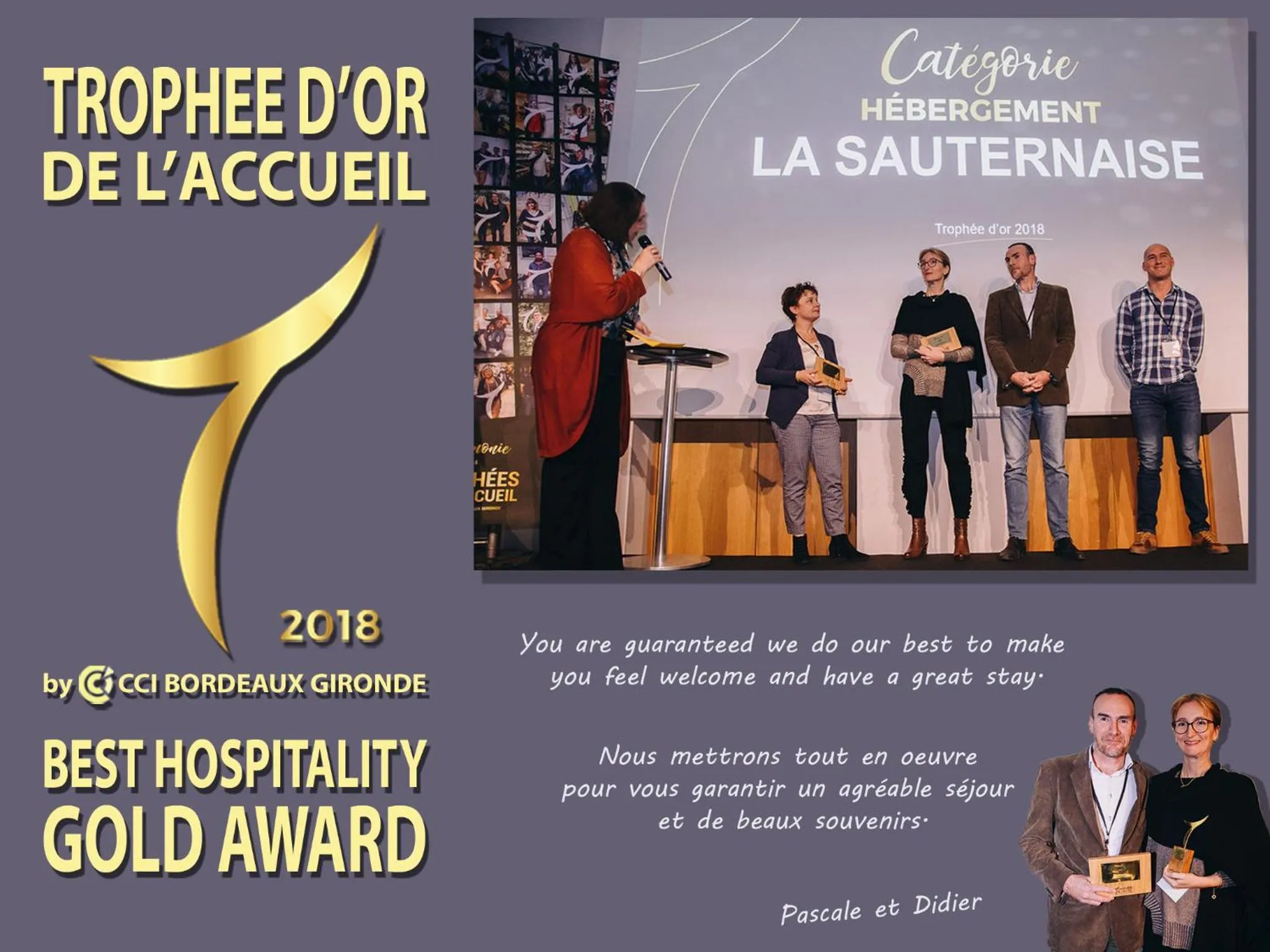 Logo/Certificate/Sign in La Sauternaise, luxury Boutique B&B