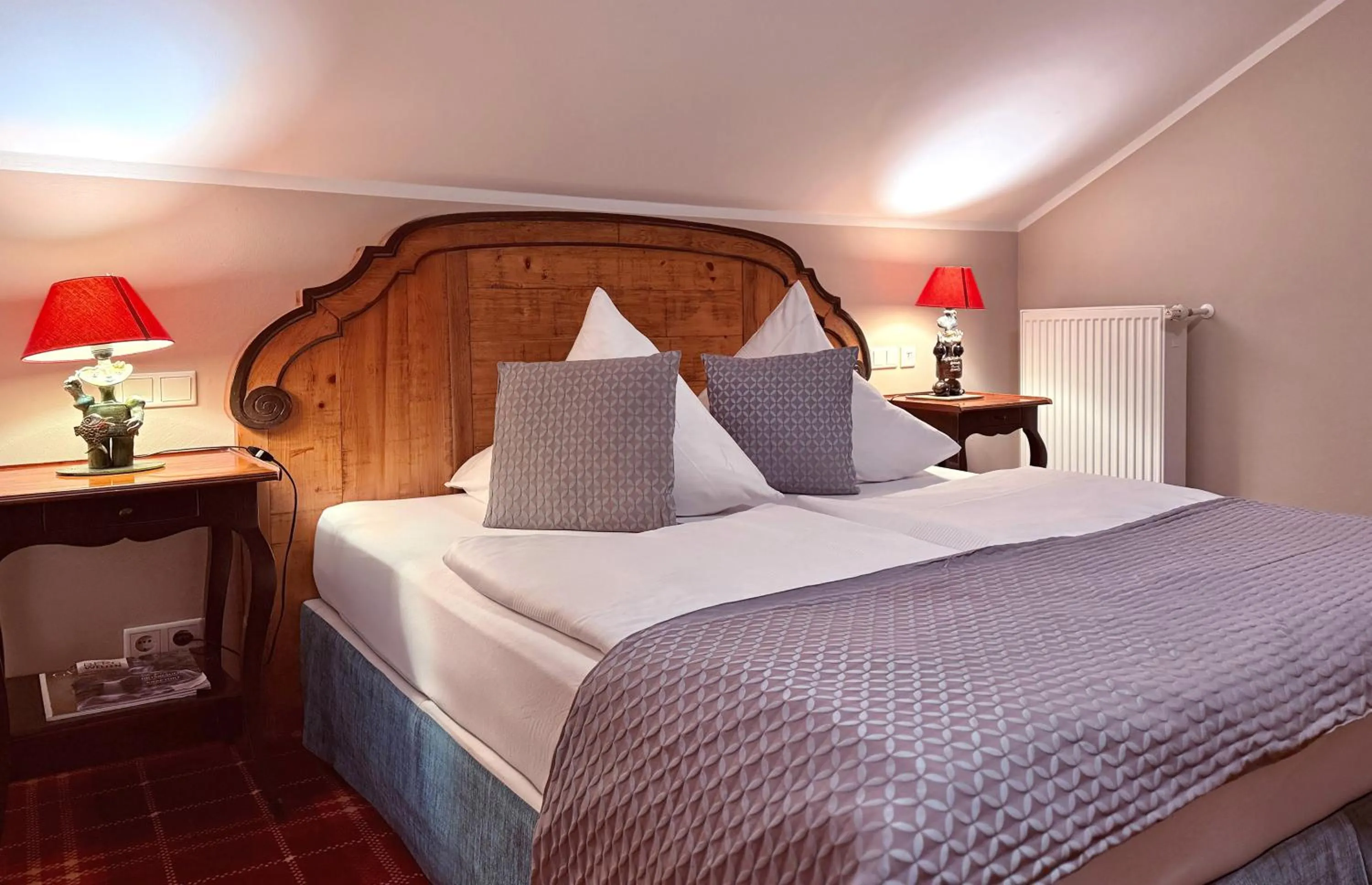 Bed in Romantik Alpenhotel Waxenstein