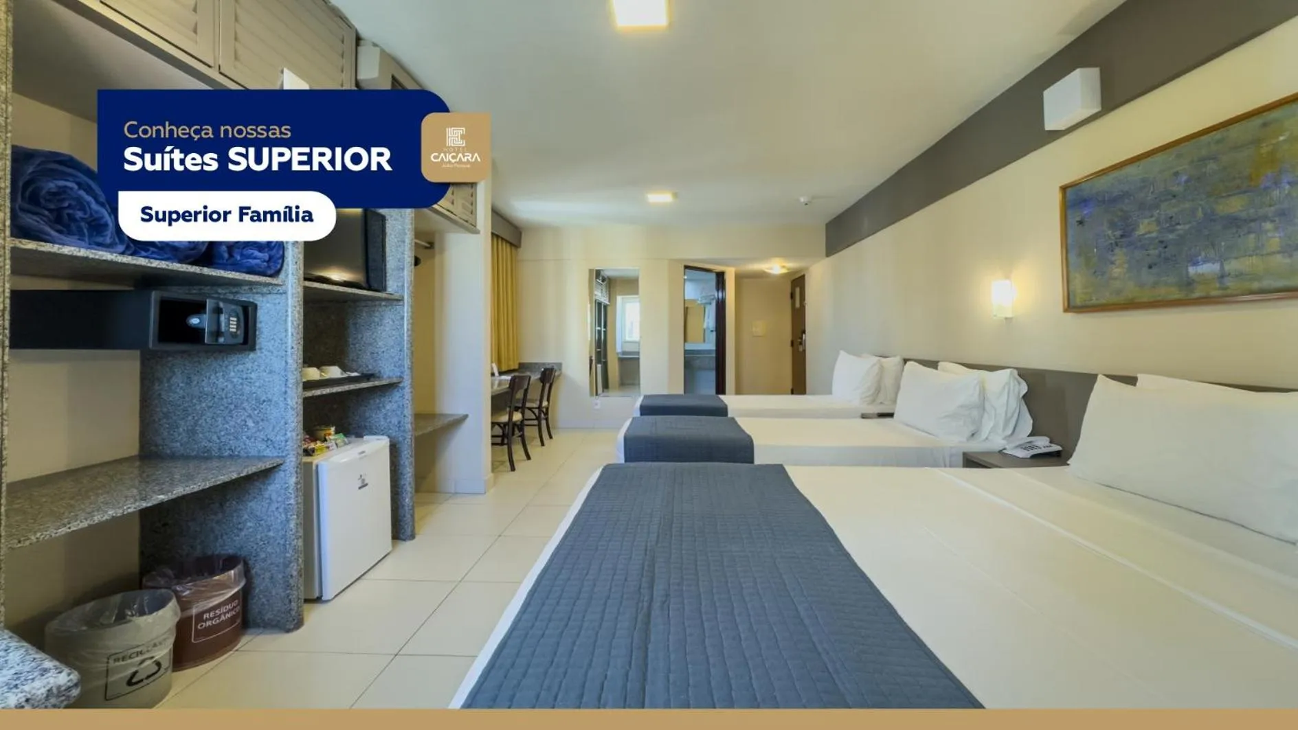 Bed in Hotel Caiçara João Pessoa