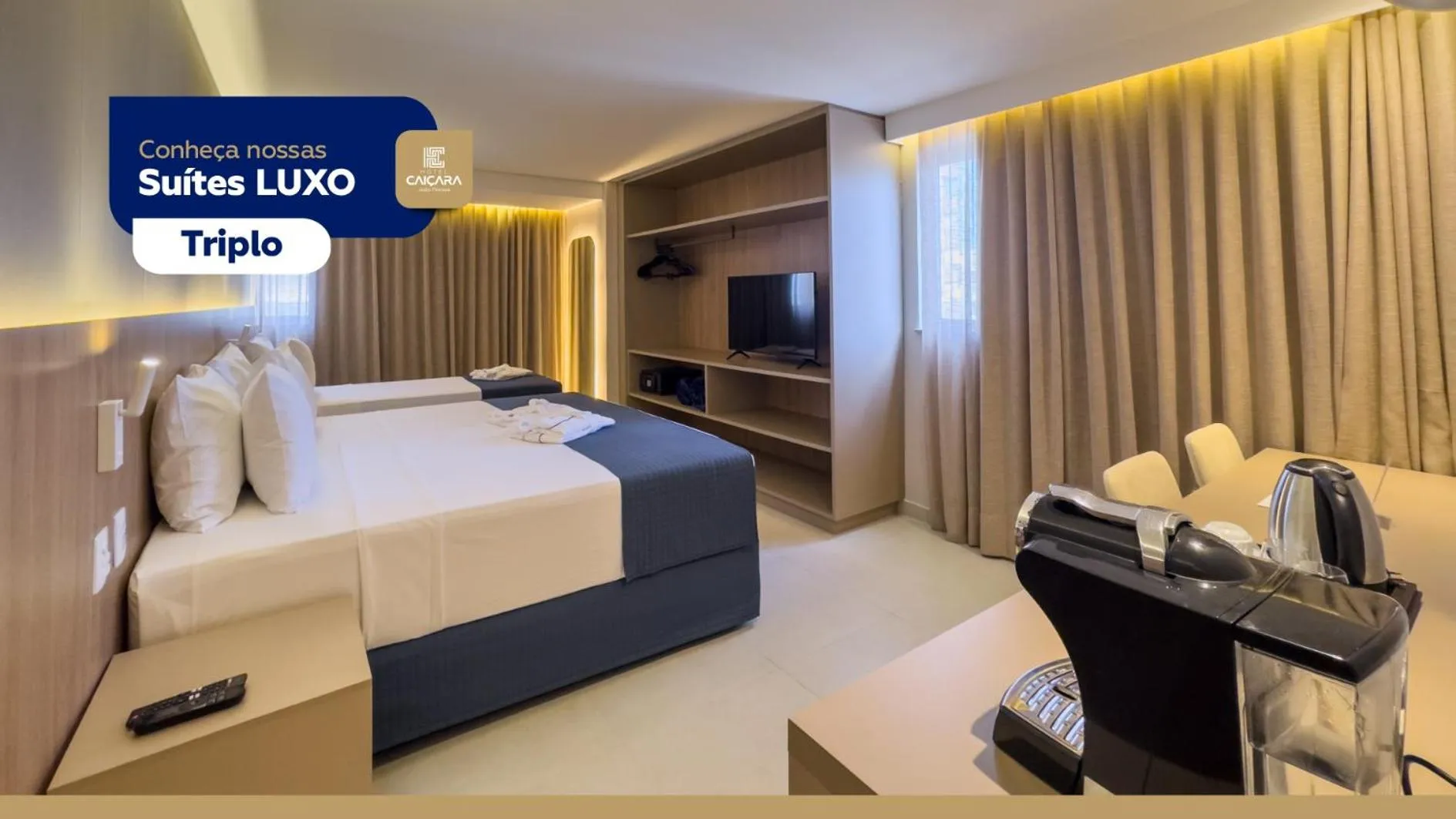 Bed in Hotel Caiçara João Pessoa