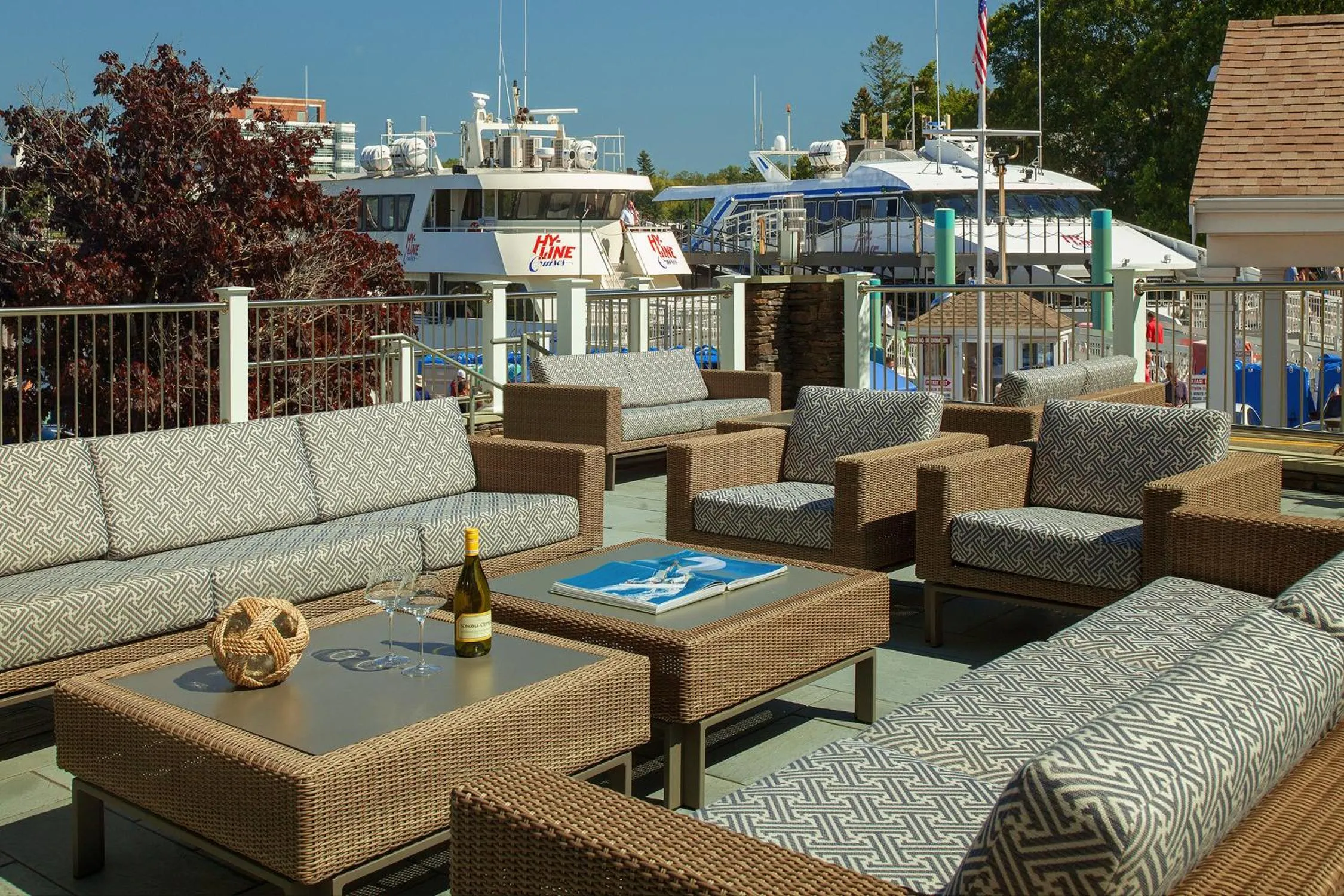 Patio in Hyannis Harbor Hotel