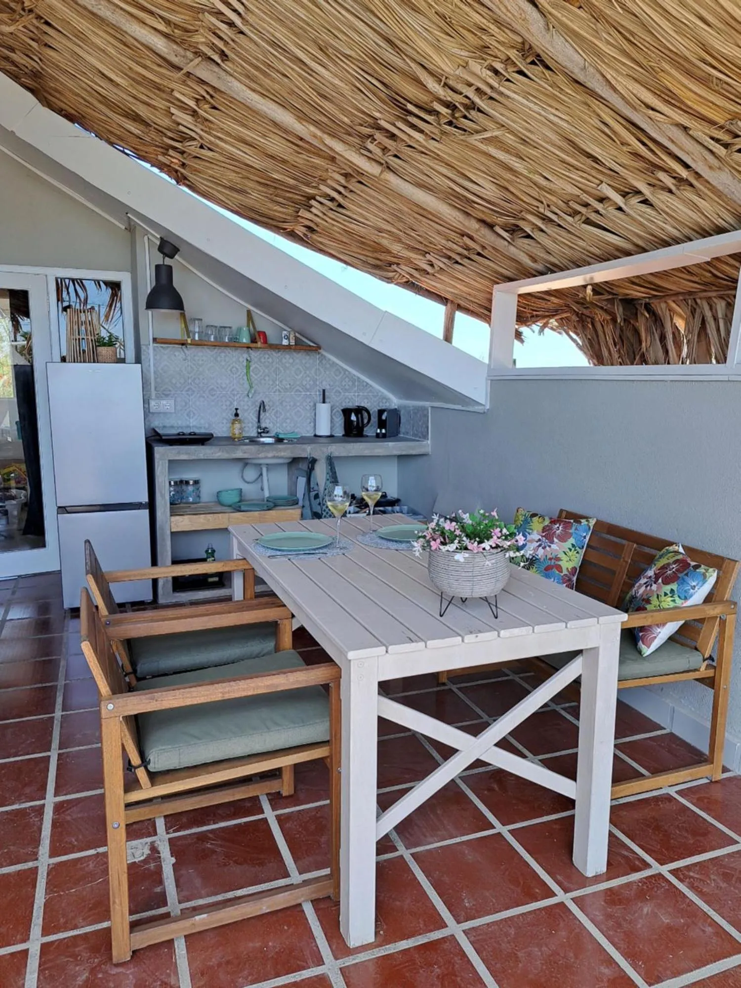 Balcony/Terrace in BnBBonaire near the ocean