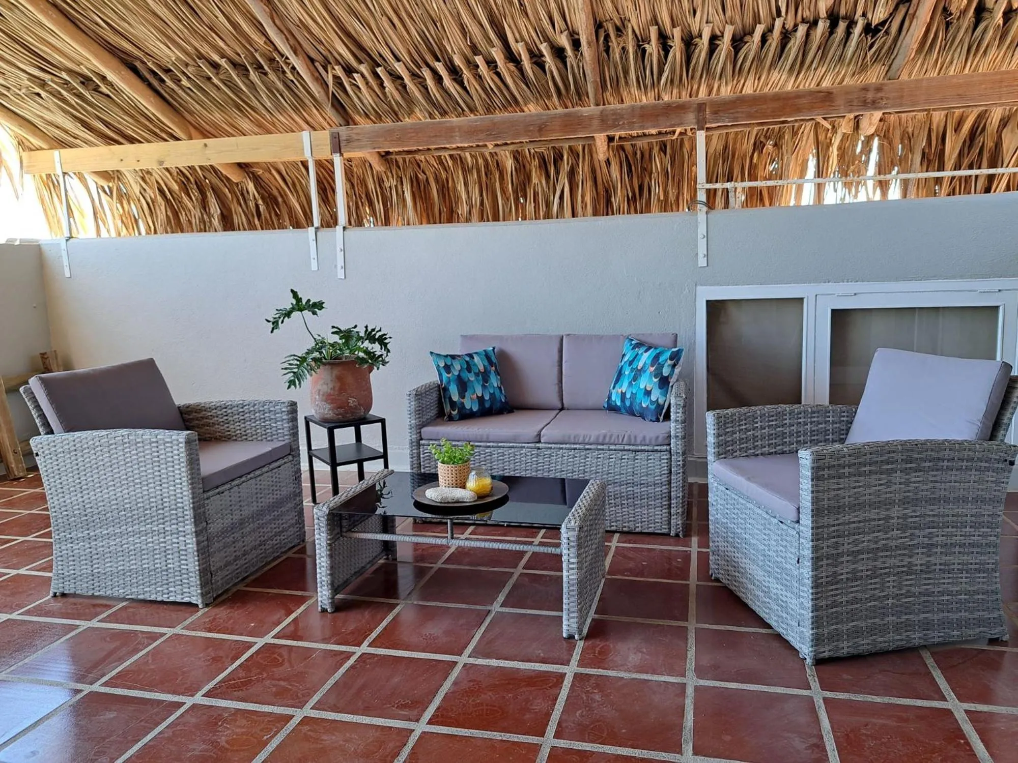 Balcony/Terrace in BnBBonaire near the ocean