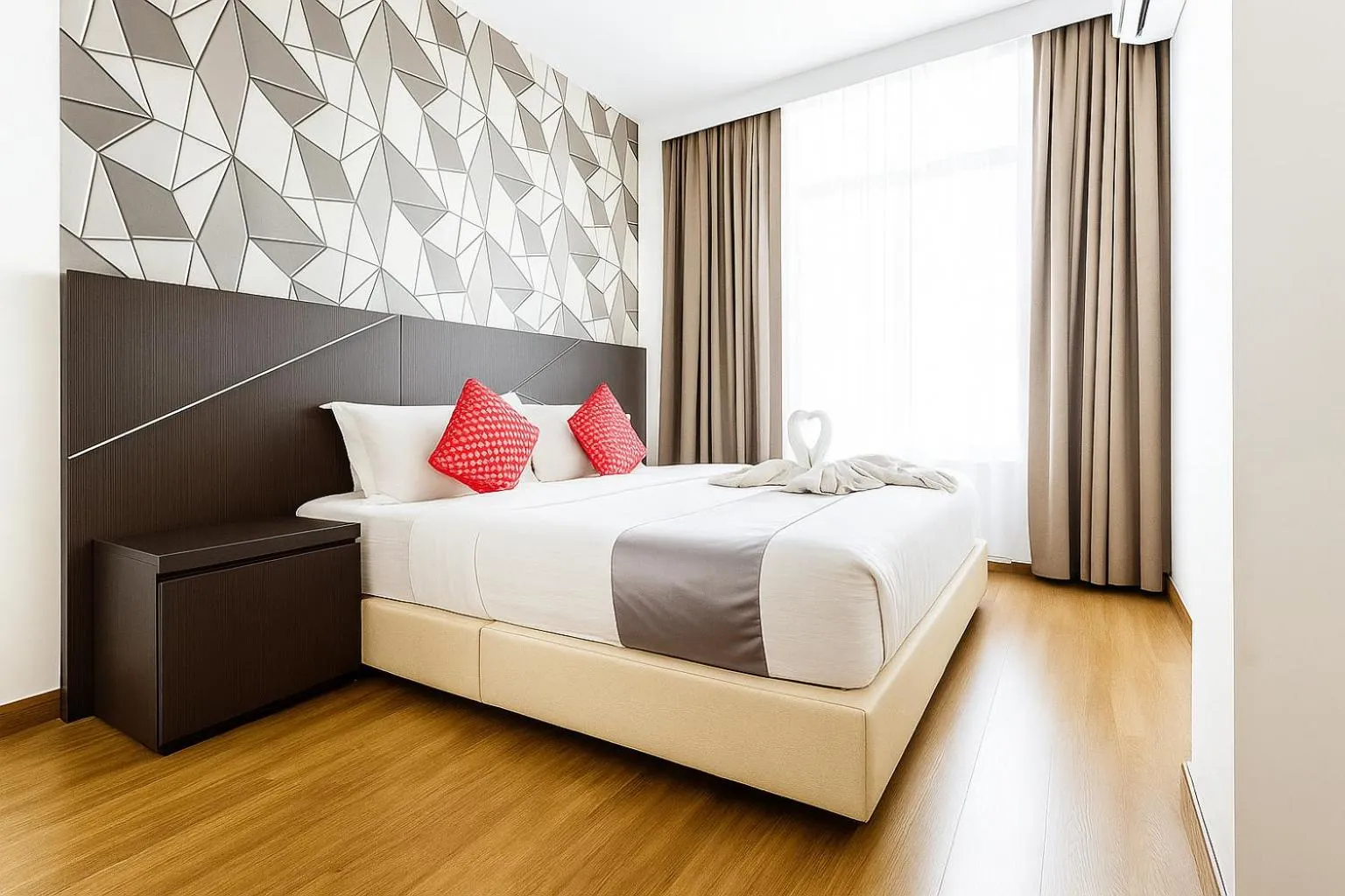 Bedroom, Bed in THE REED HOTEL MELAKA formerly known as E-Red Hotel Melaka