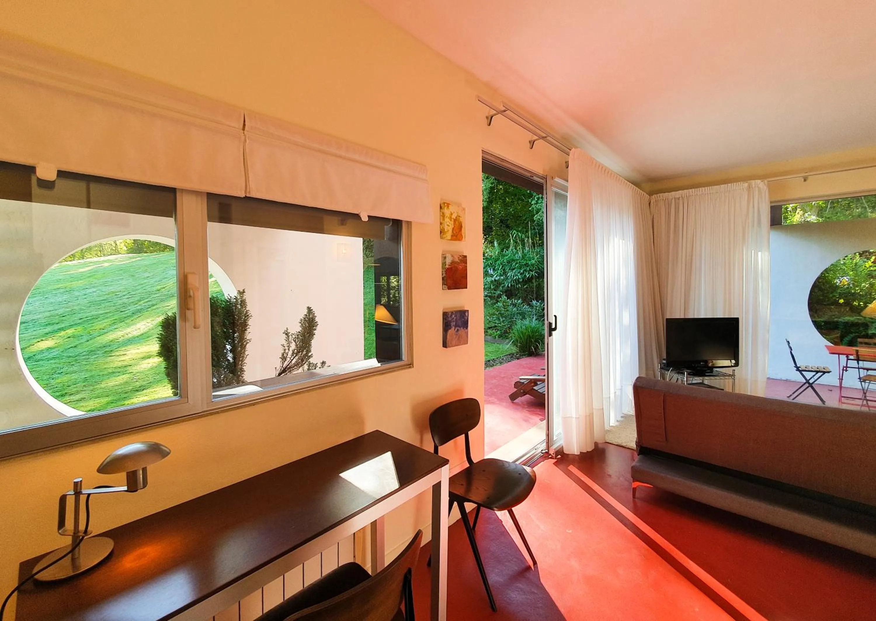 Garden view in La Posada