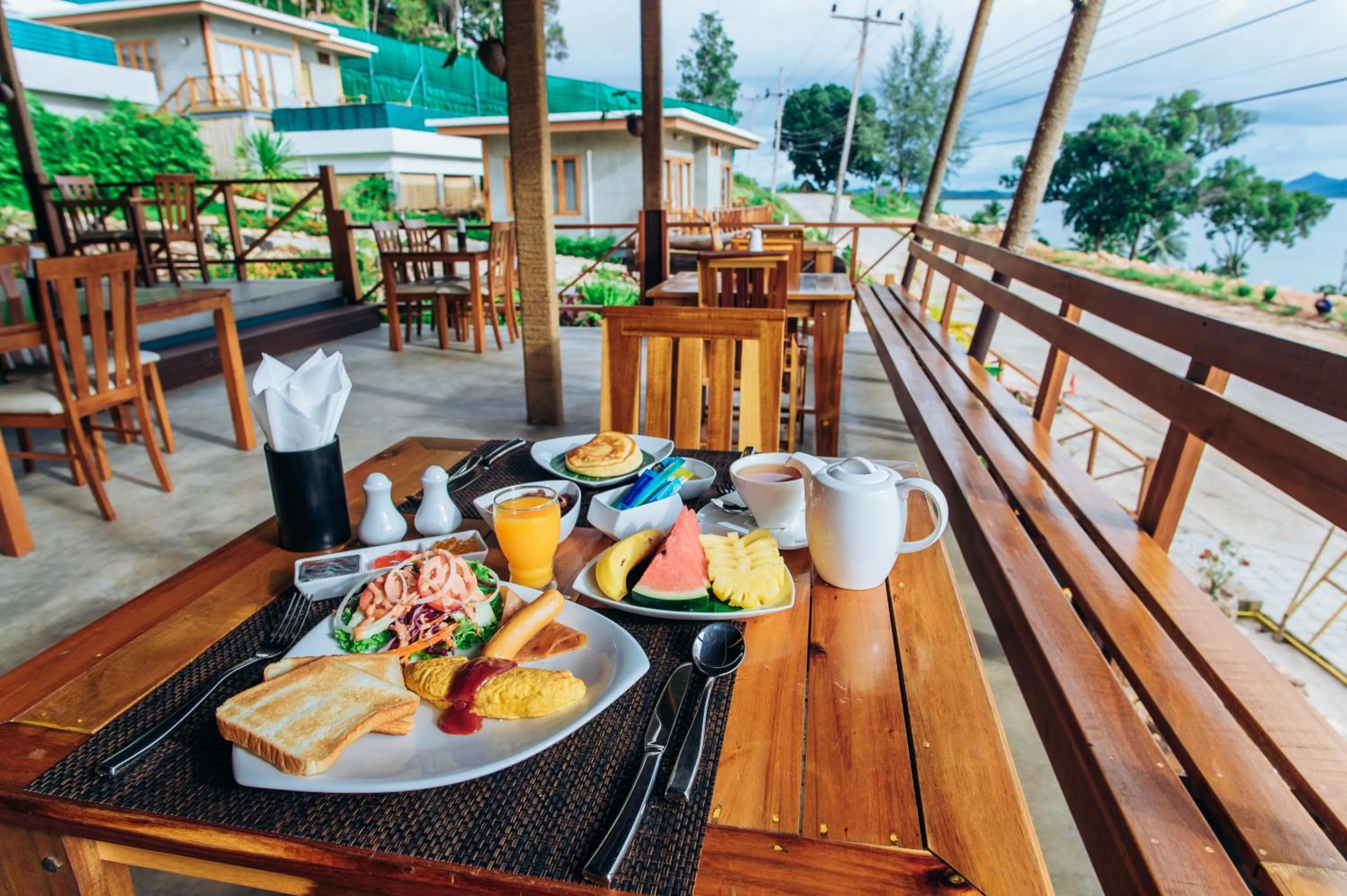 American breakfast in Koh Yao Yai Hillside Resort
