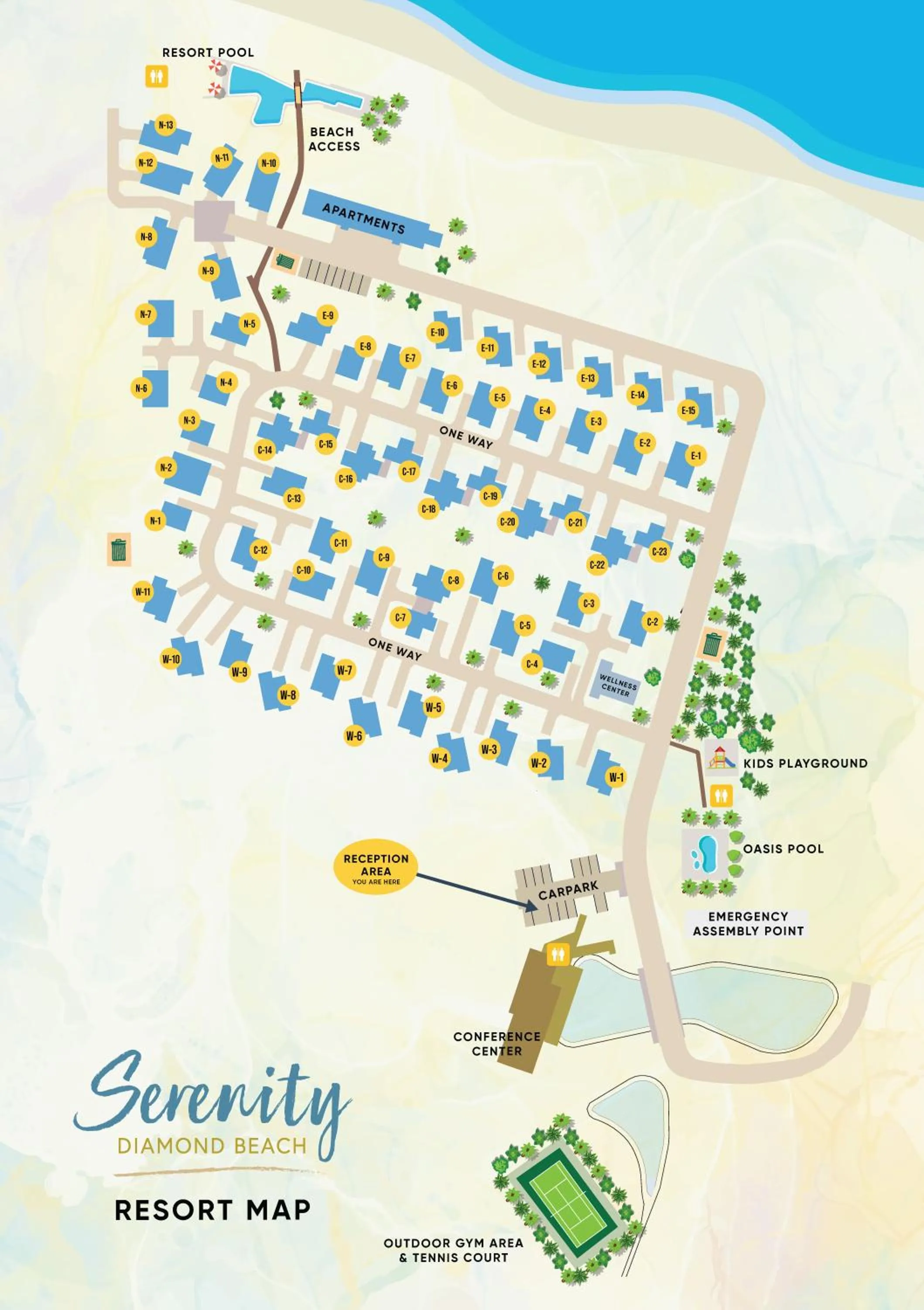 One-Bedroom Apartment in Serenity Diamond Beach