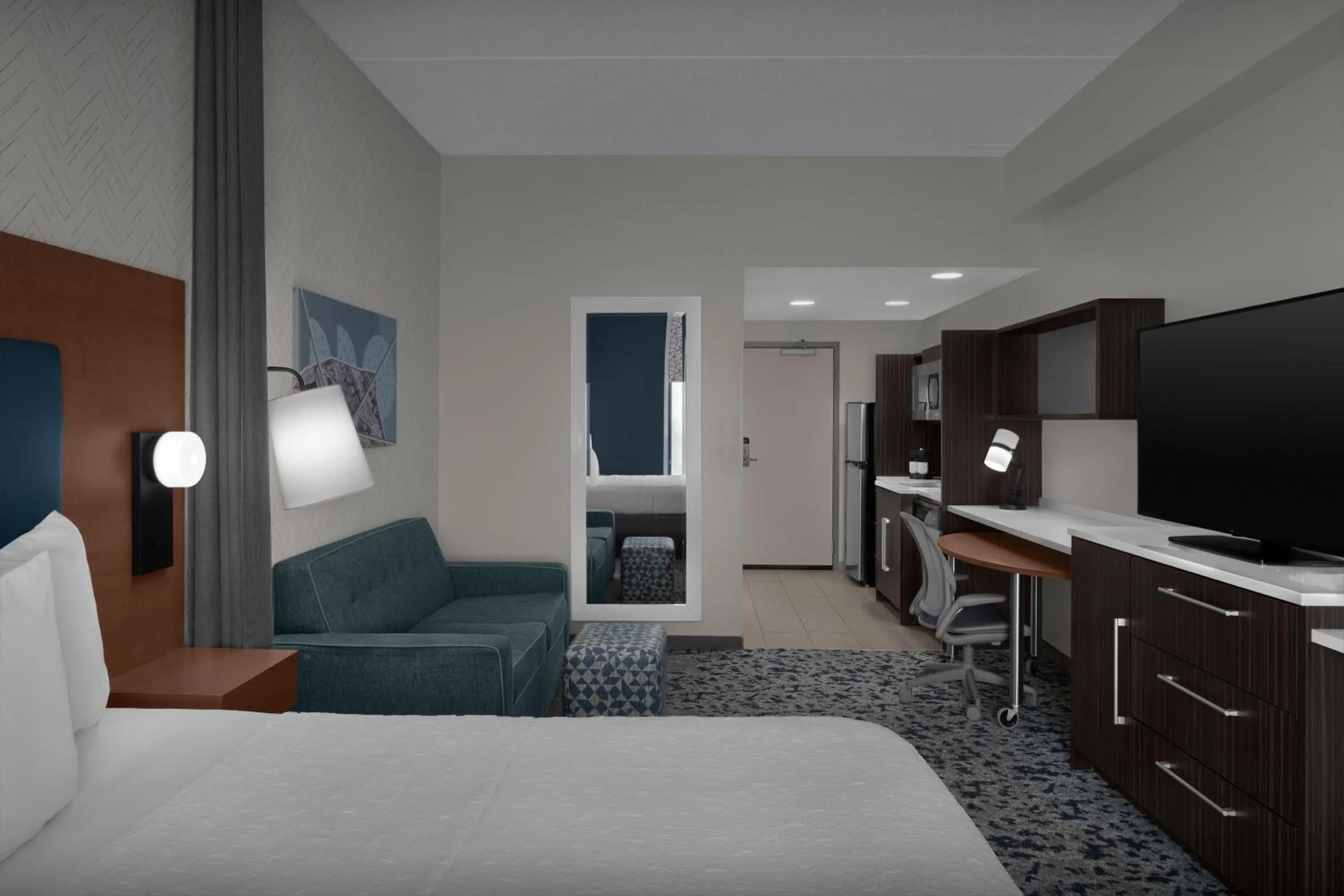 Bedroom, Bed in Home2 Suites by Hilton Arundel Mills BWI Airport