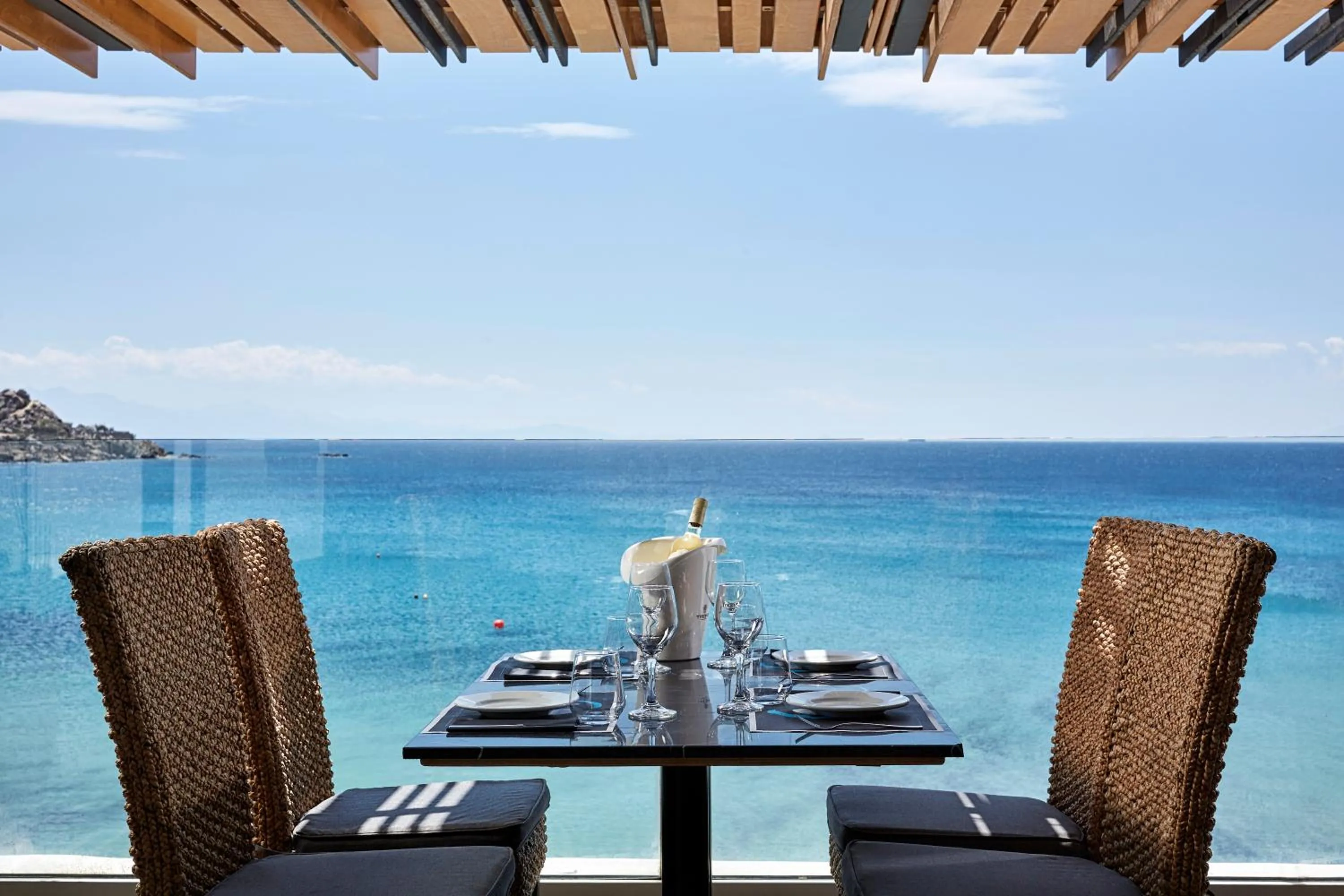 Sea view in Mykonos Kosmoplaz Beach Resort Hotel