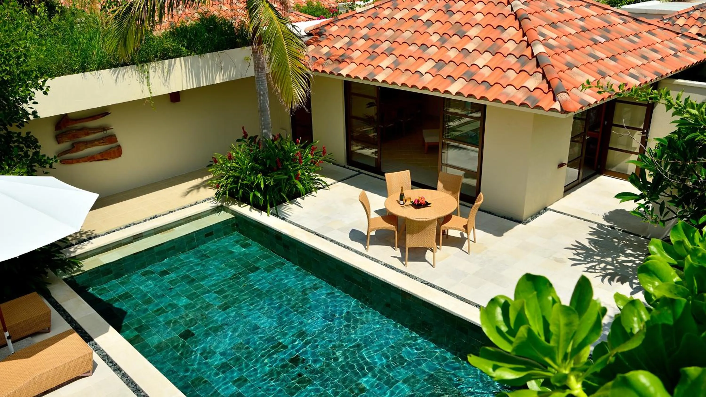 Patio in The Uza Terrace Beach Club Villas