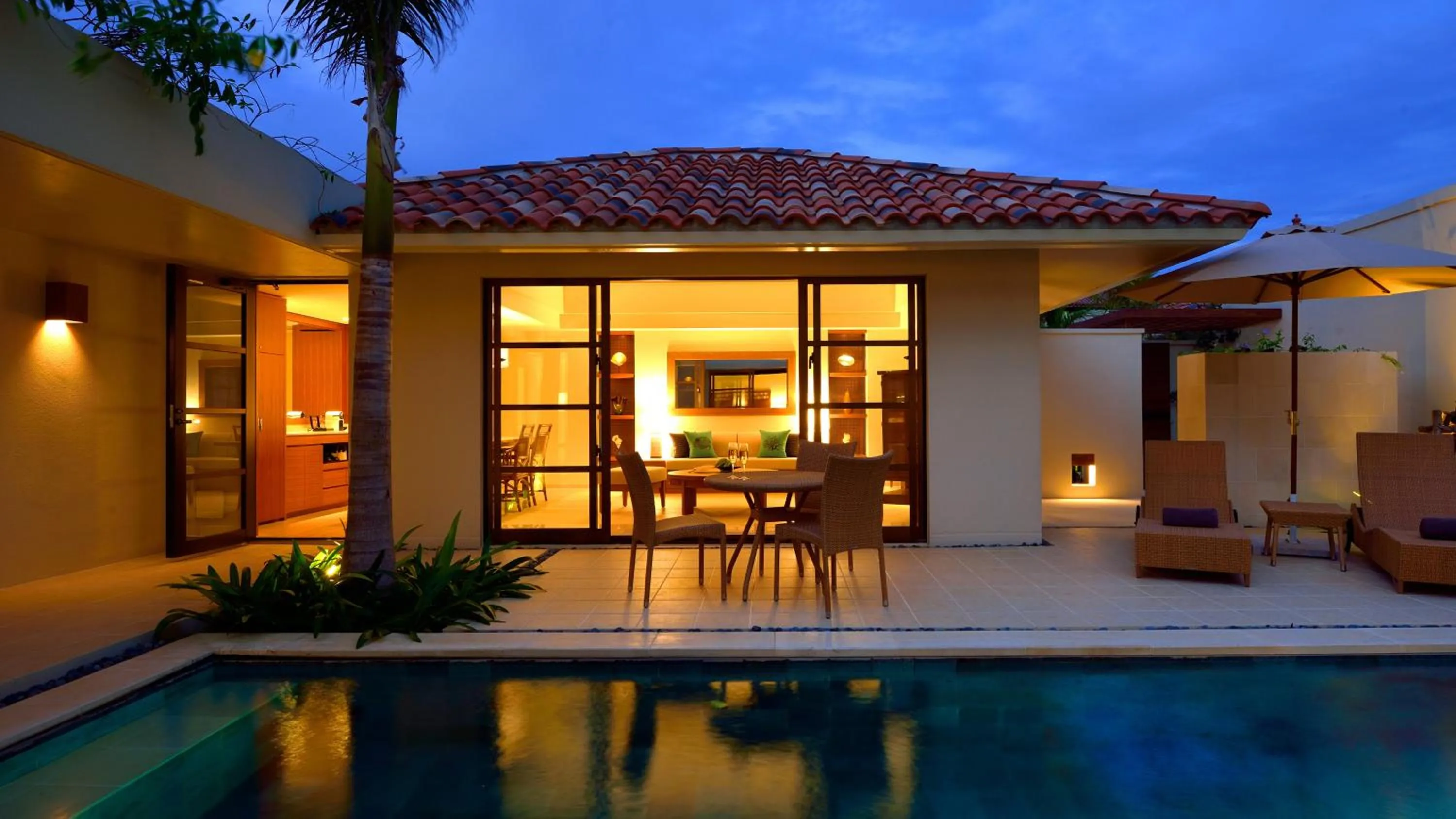 Patio in The Uza Terrace Beach Club Villas