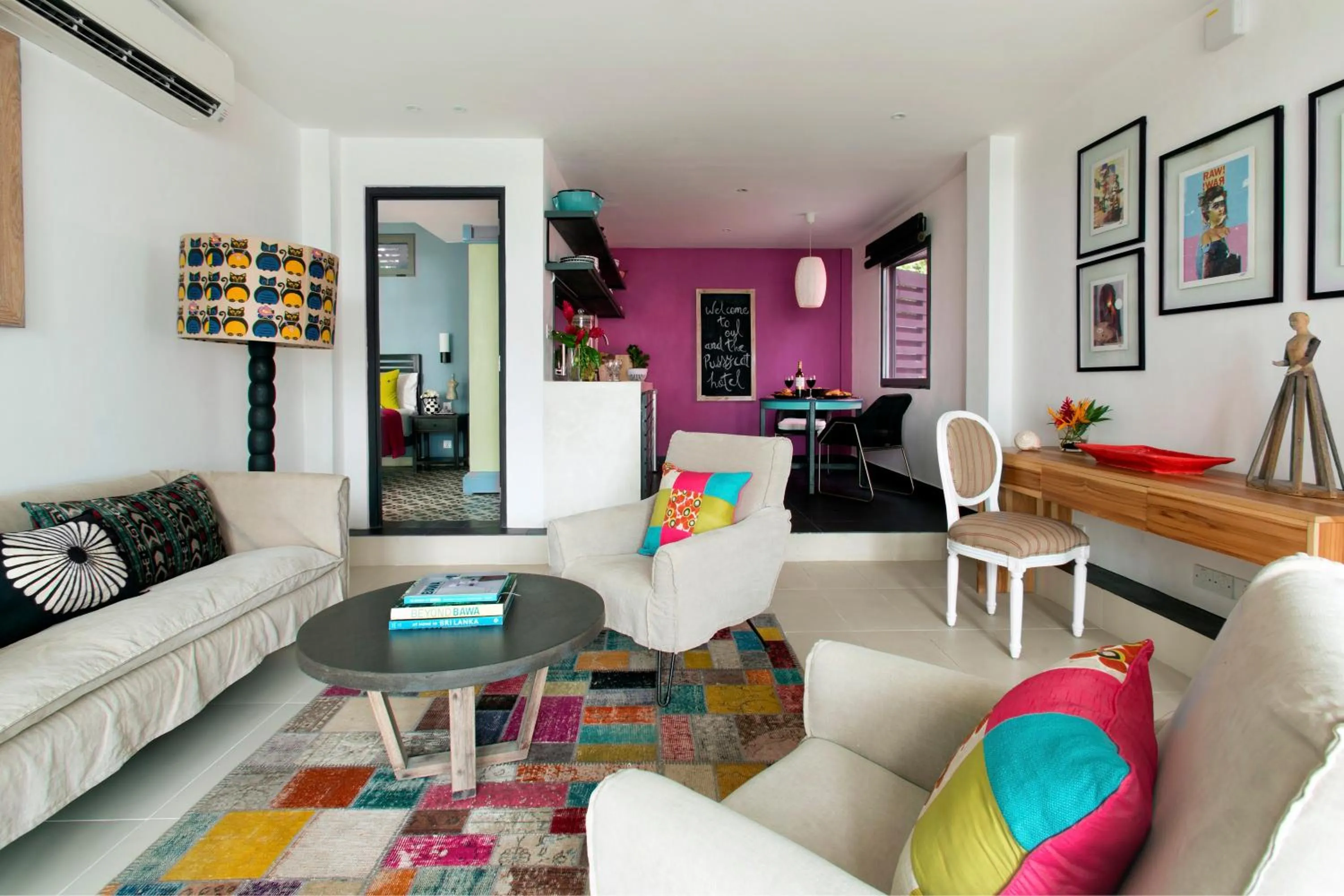 Seating area in Owl and the Pussycat Hotel & Restaurant