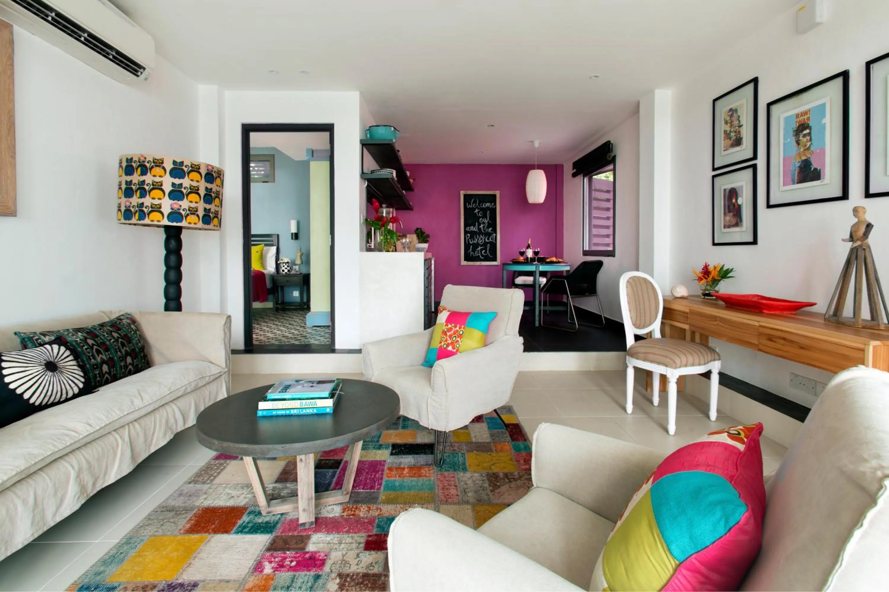 Seating area in Owl and the Pussycat Hotel & Restaurant