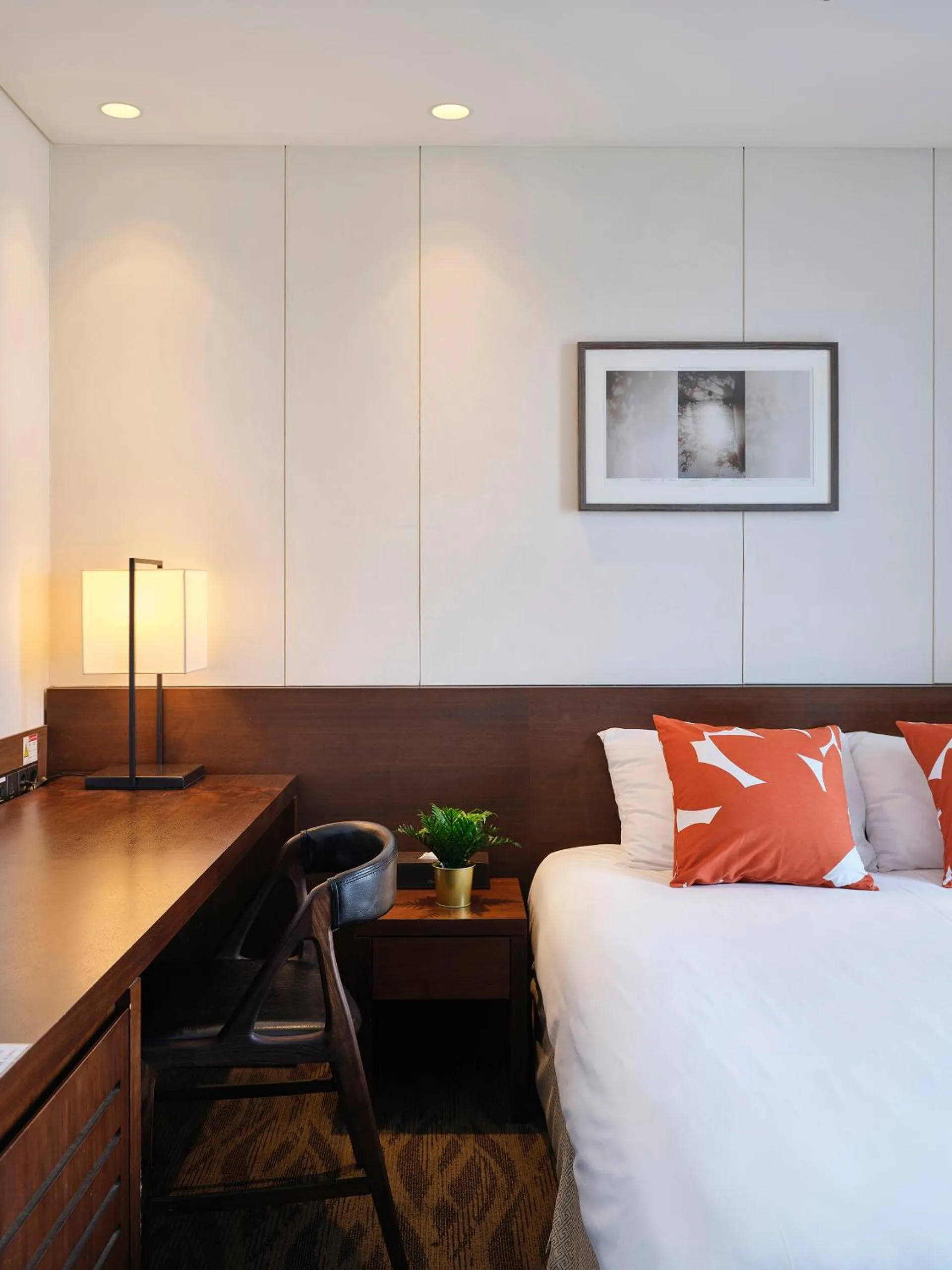 Decorative detail, Bed in Jeju Central City Hotel