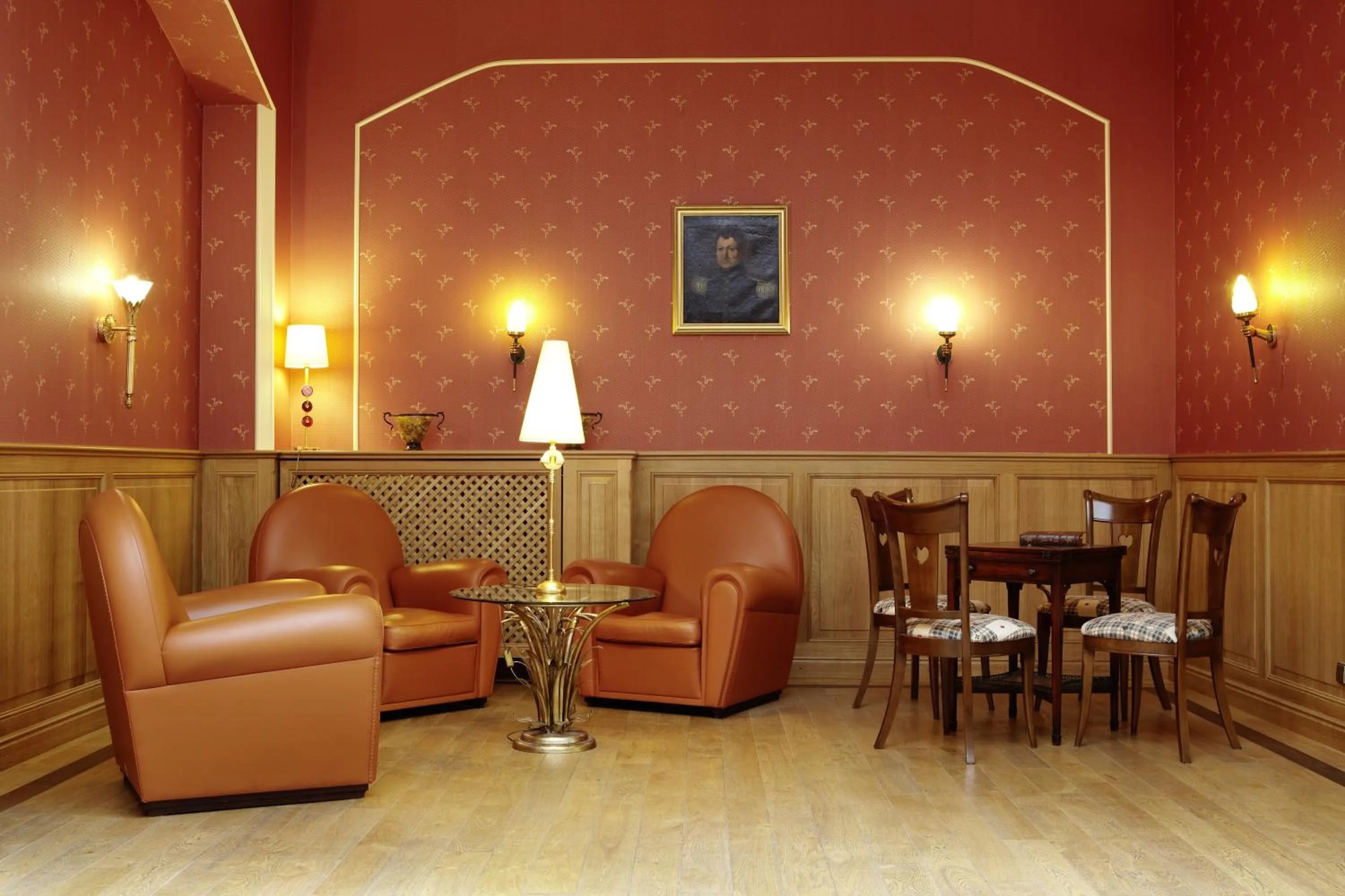 Seating area in Hotel Perrin - former Carlton