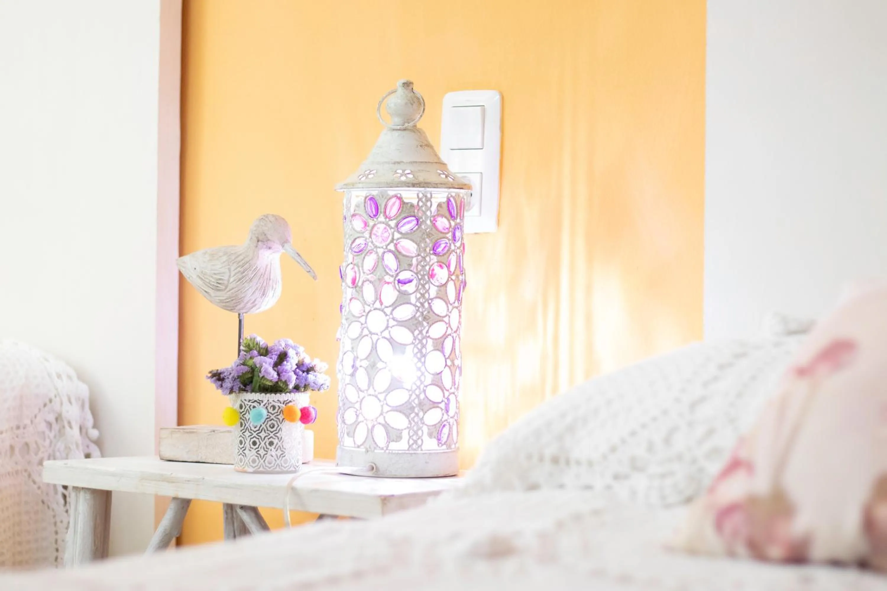 Decorative detail, Bed in La Fonda Benissa, Grupo Terra de Mar, alojamientos con encanto