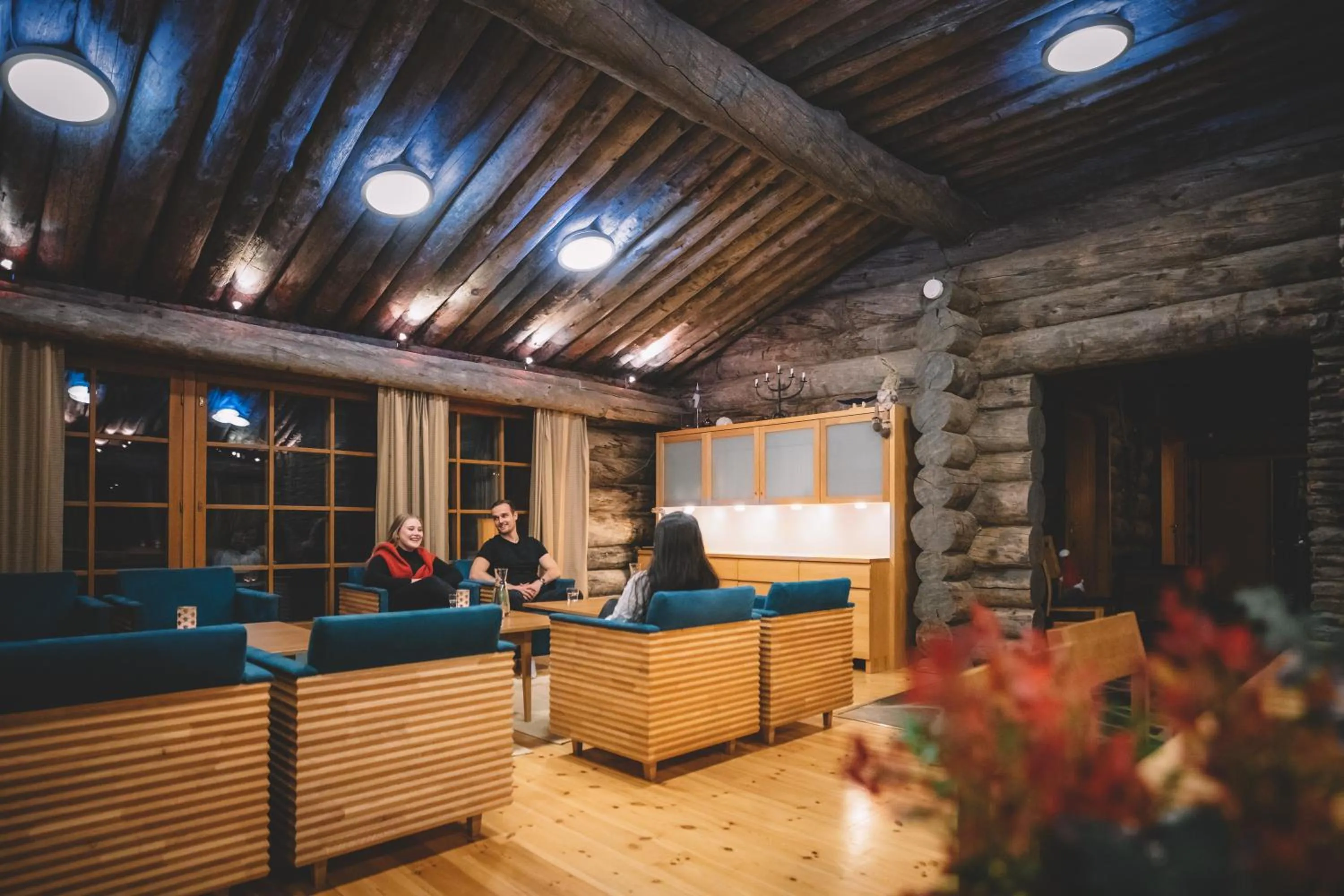Seating area in Santa's Hotel Aurora & Igloos