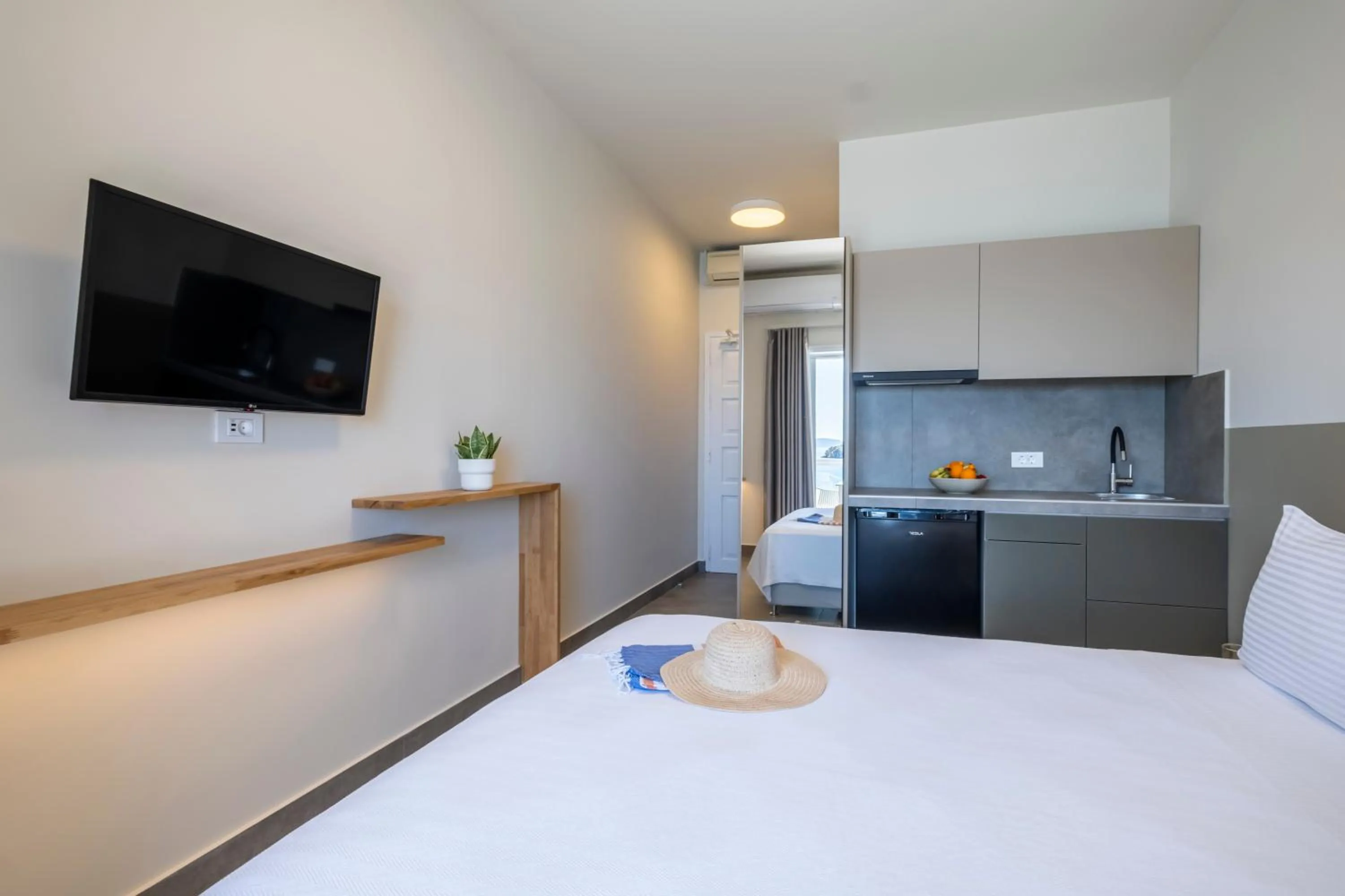 Kitchen or kitchenette, Bed in Nelly's Apartments