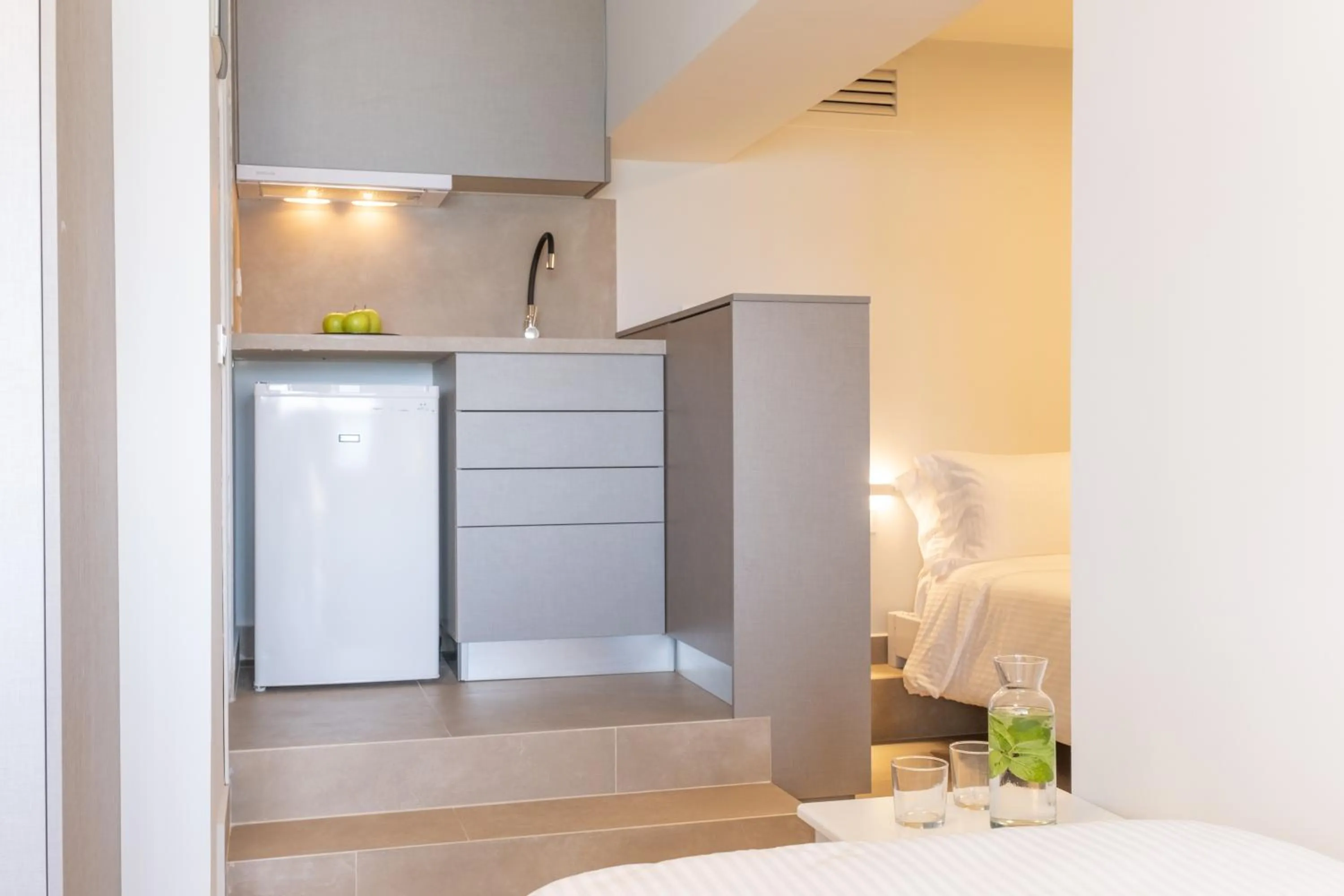 Kitchen or kitchenette, Bed in Nelly's Apartments