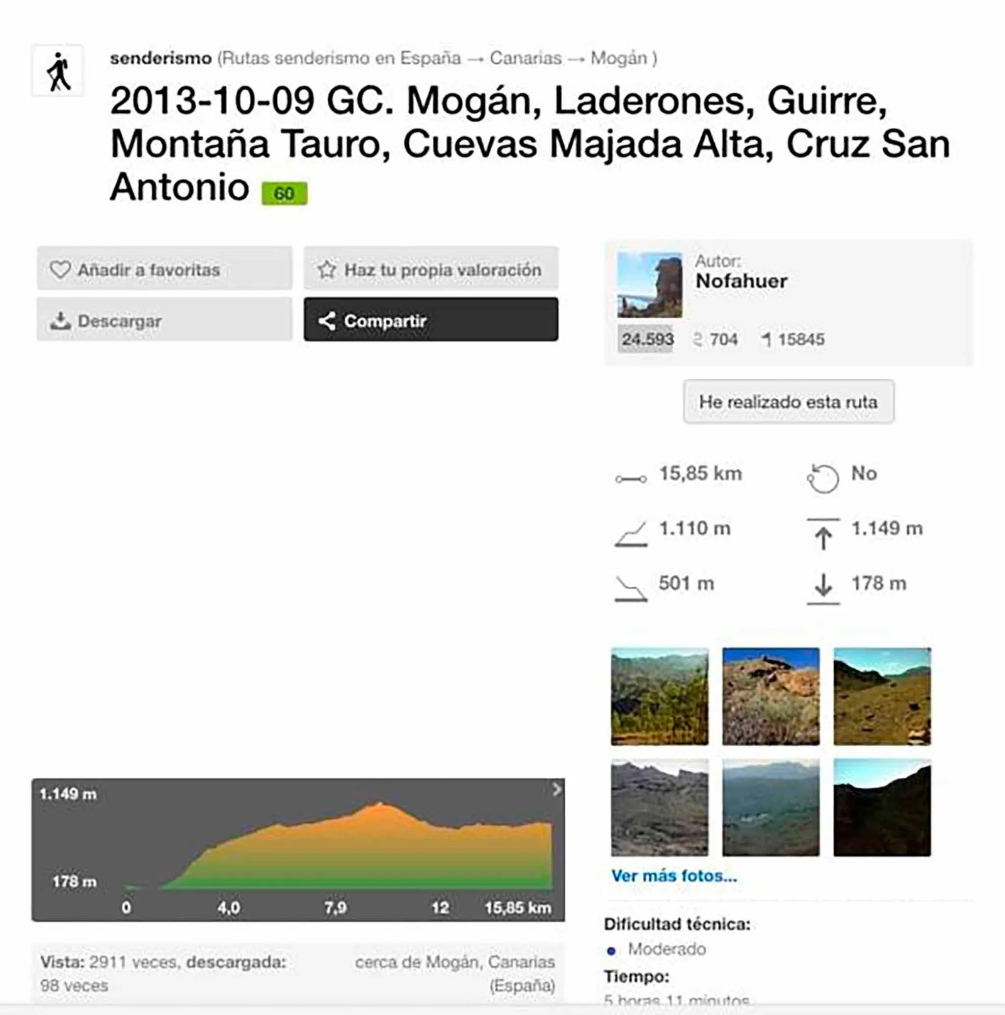 Hiking in Pensión Playa