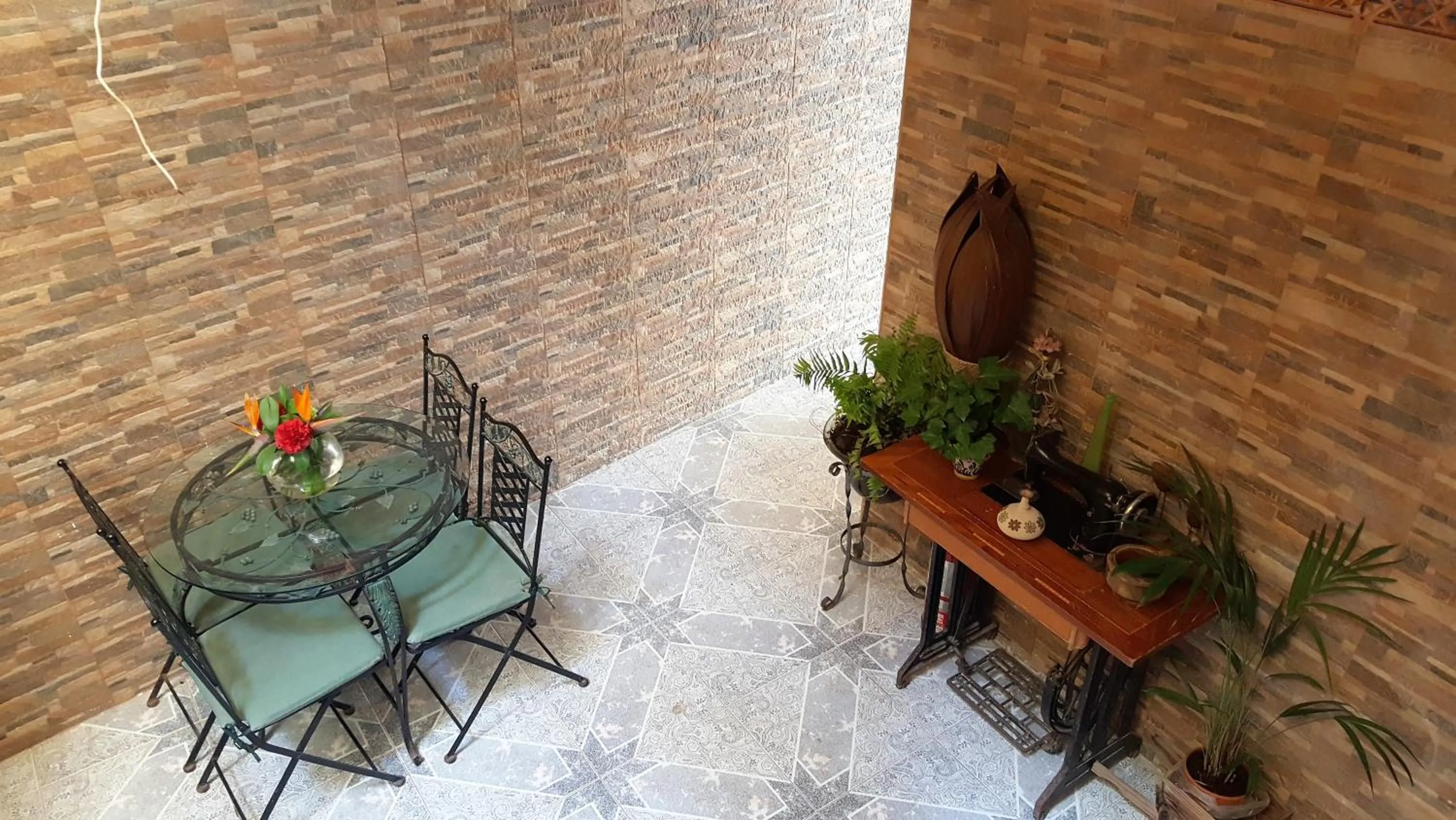Patio in Pensión Playa