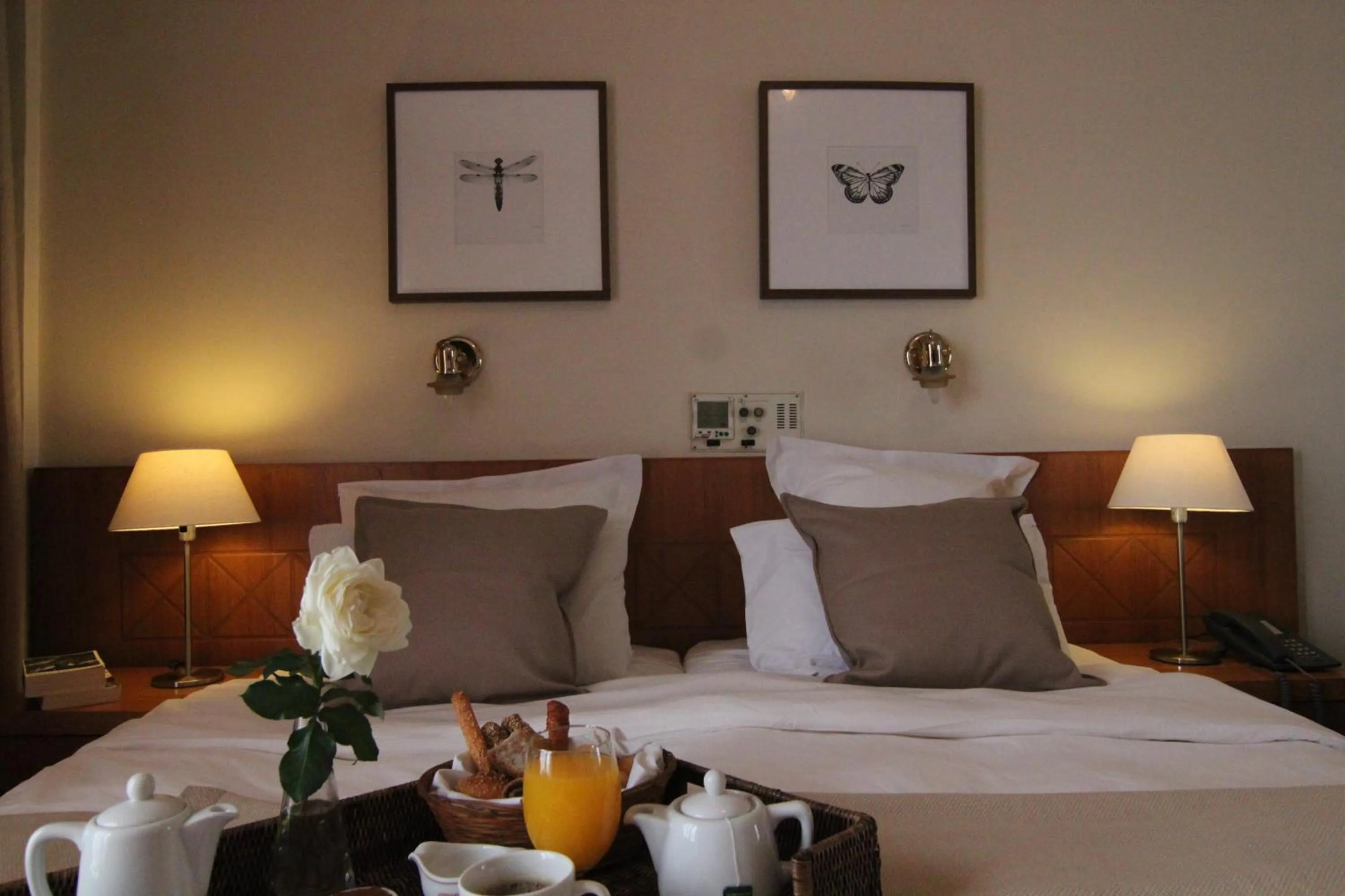 Bed in Achillion Hotel