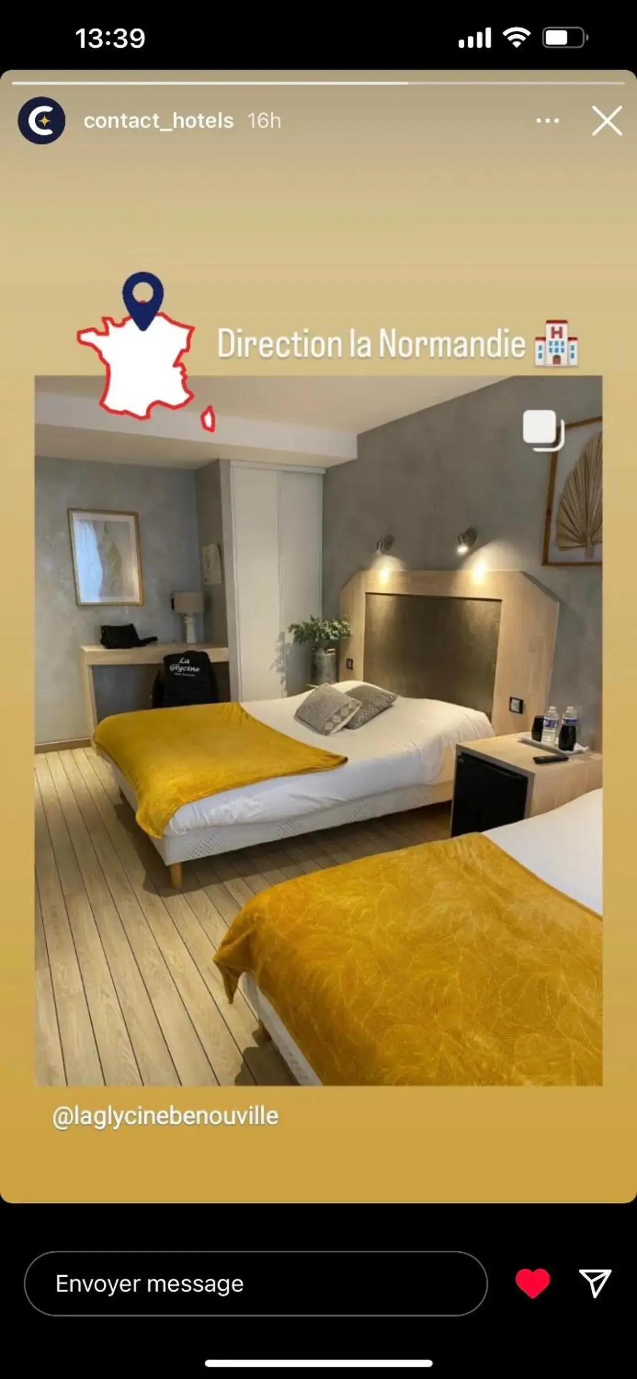 Triple Room in La glycine hotel, spa et bien-être Triple Room in La glycine hotel, spa et bien-être