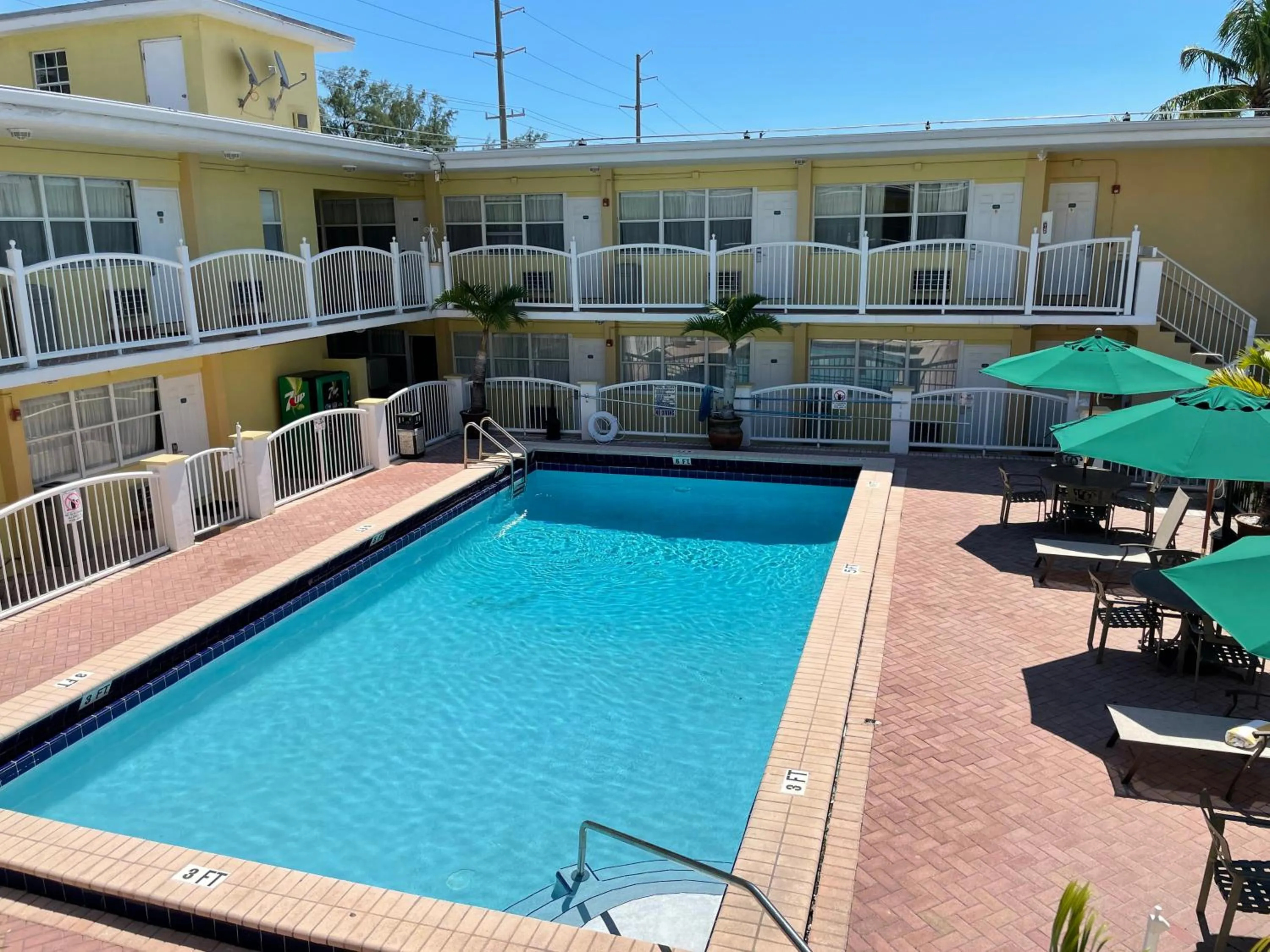 Pool view in Beach Place Hotel