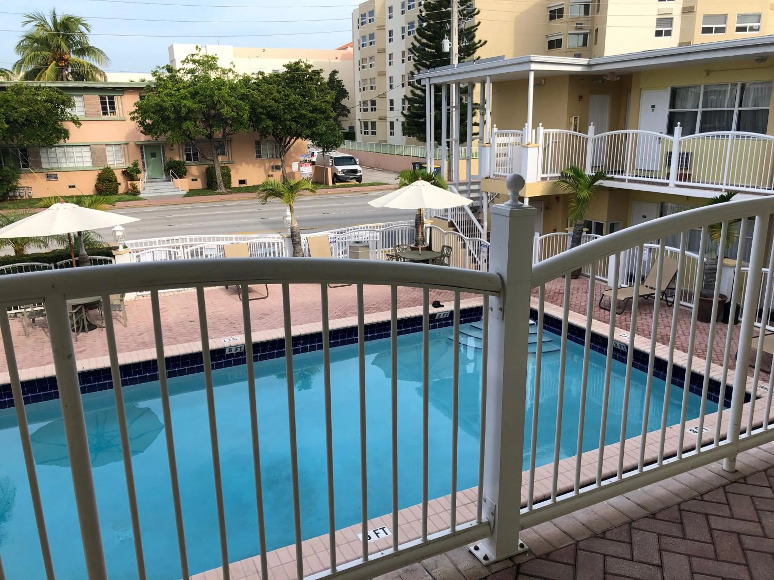 Pool view in Beach Place Hotel