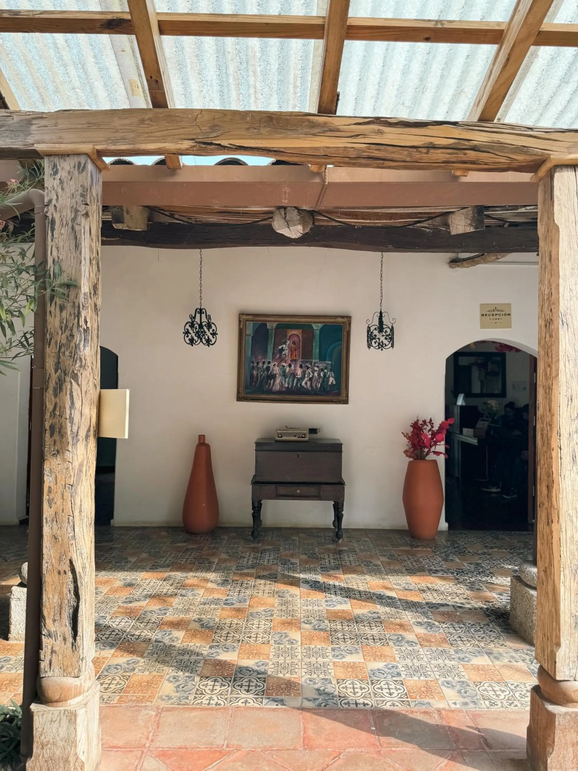 Seating area in Casa 1800 Suchitoto Boutique