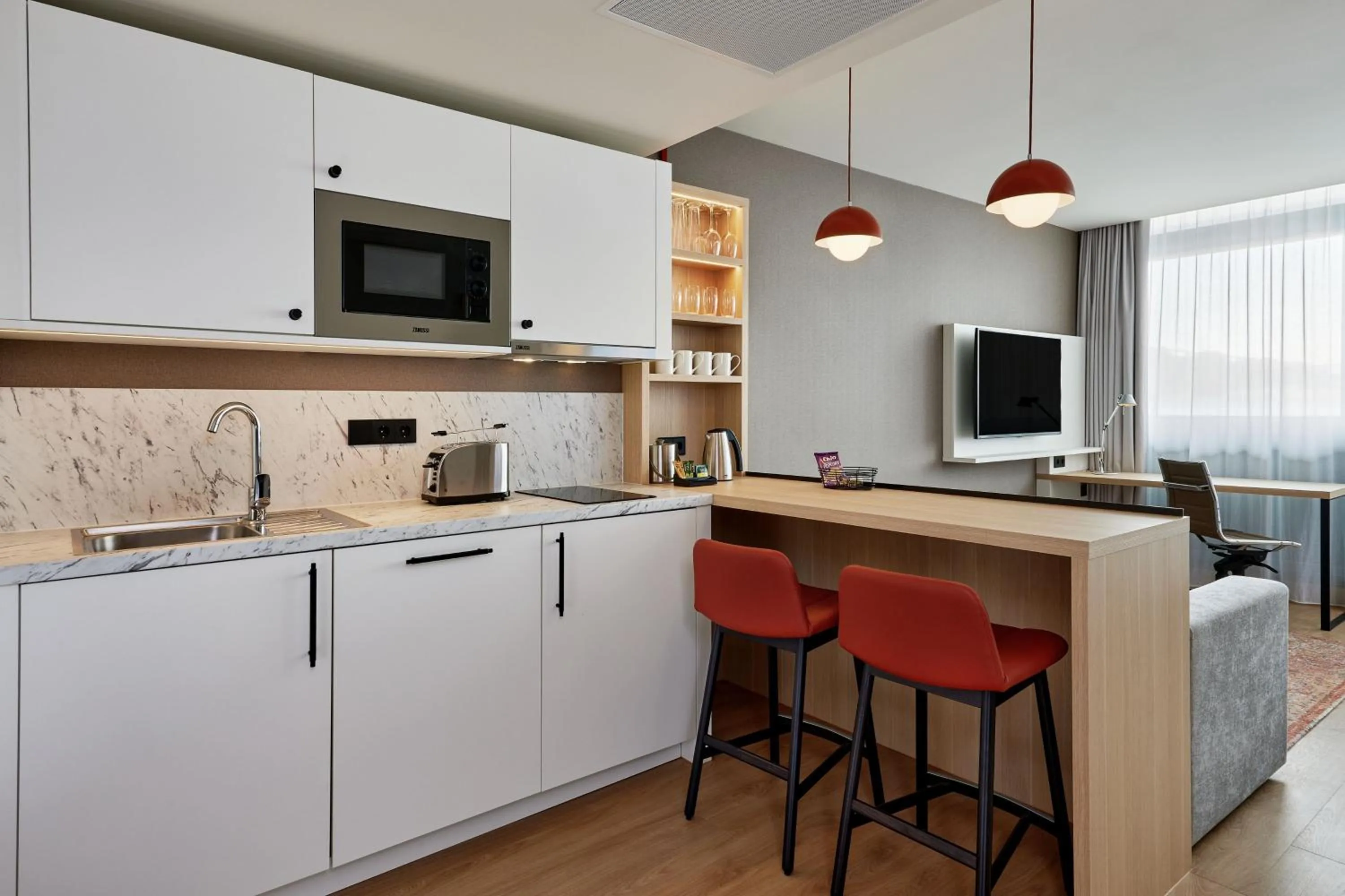 Kitchen or kitchenette in Residence Inn by Marriott Munich Central