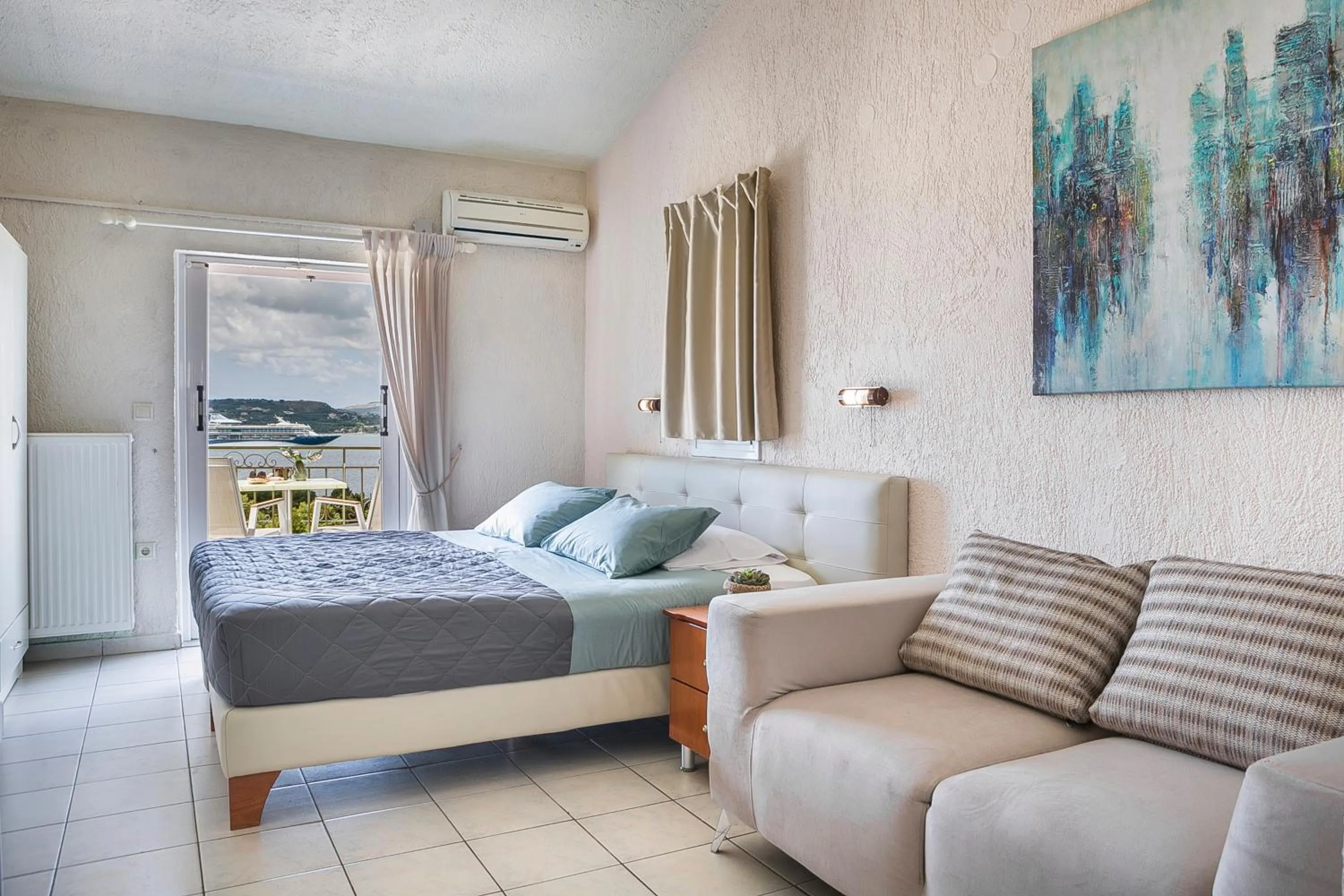 Photo of the whole room, Bed in Panorama Fanari studios and apartments