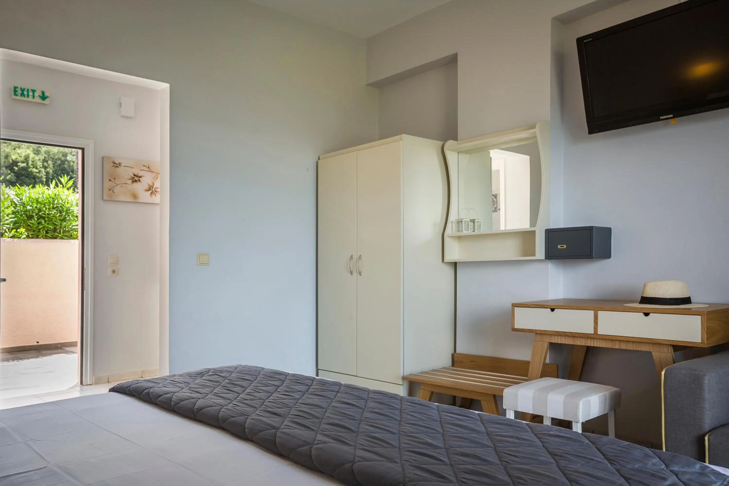 Bedroom, Bed in Panorama Fanari studios and apartments