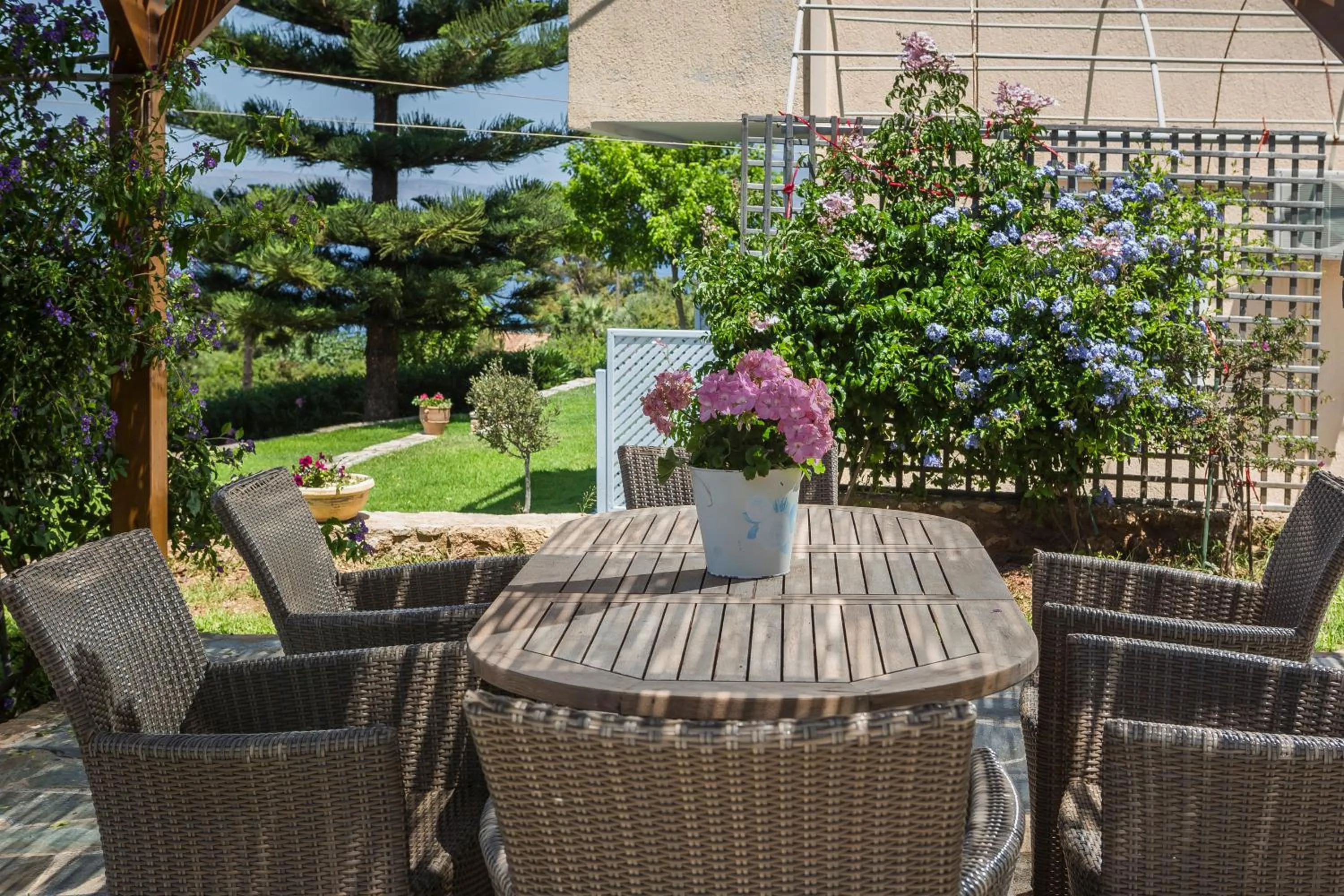 Garden in Panorama Fanari studios and apartments