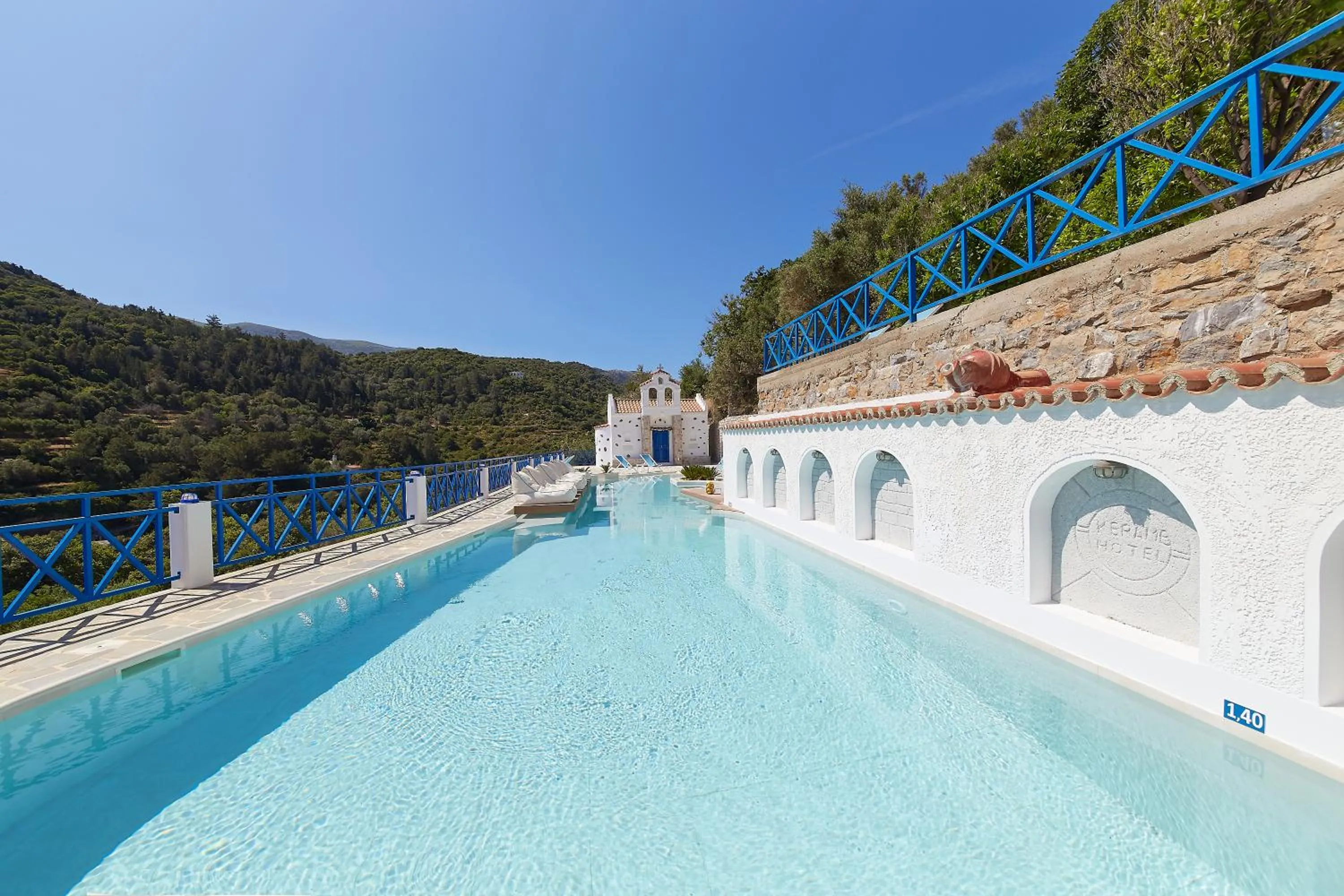 Swimming pool in Kerame Studios & Apartments