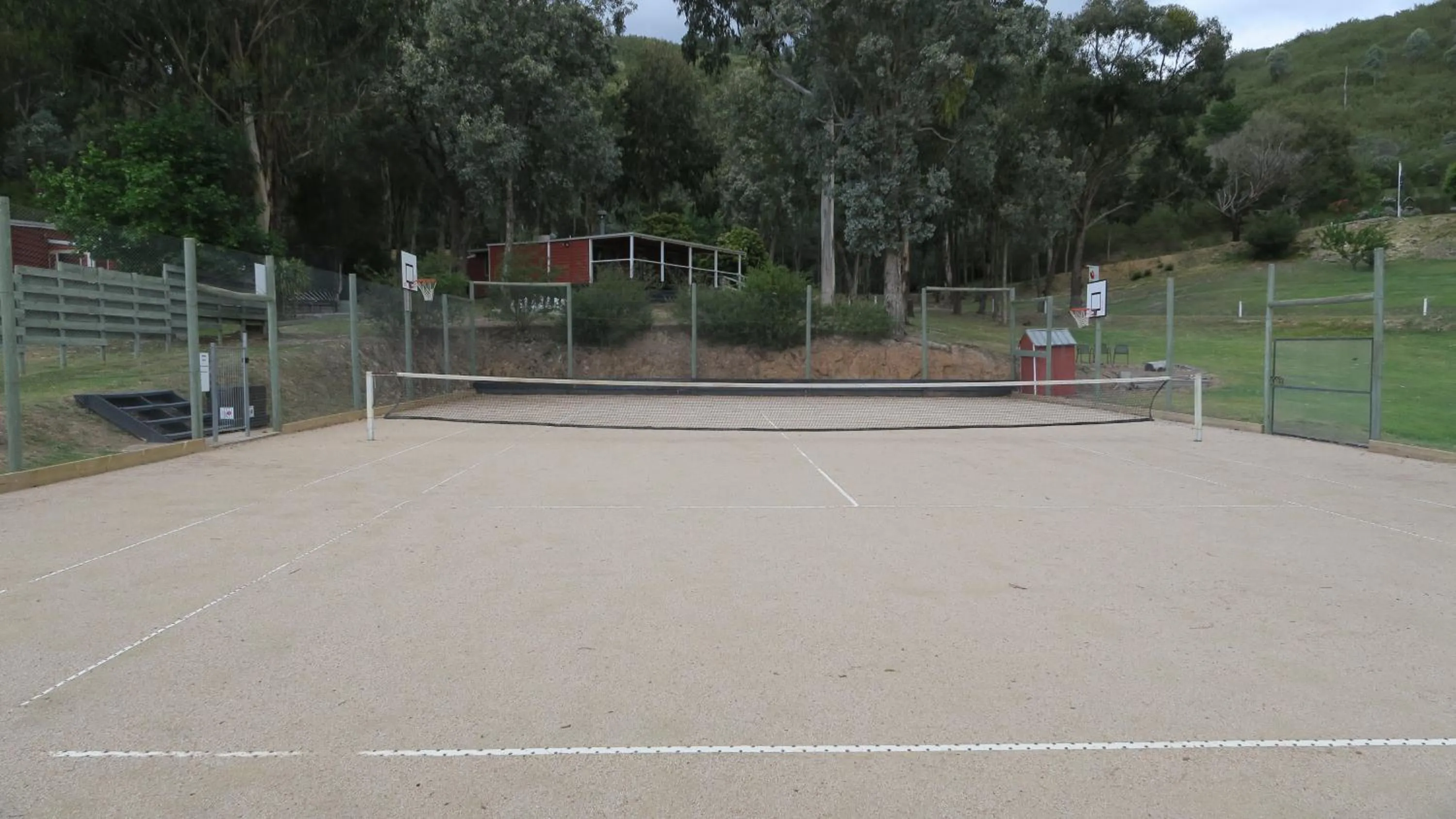 Tennis court in The Black Sparrow