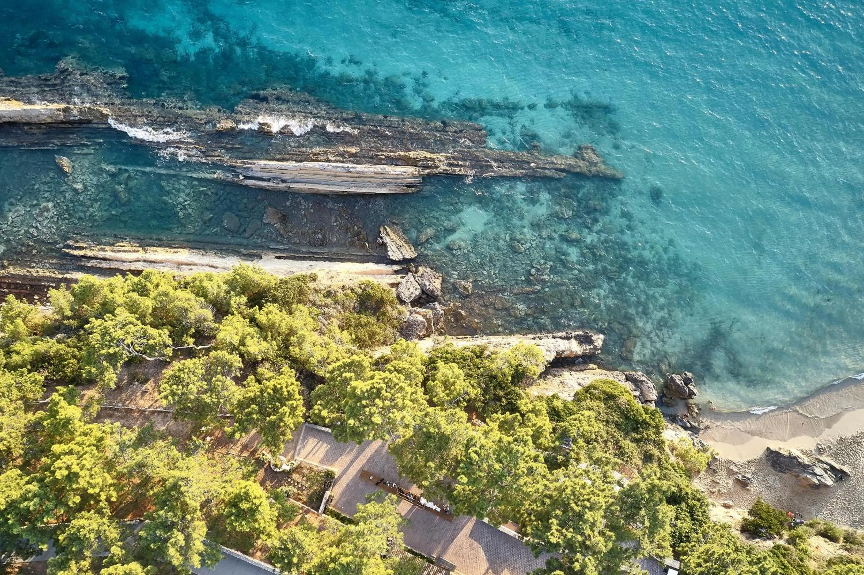 Bird's eye view in White Rocks Hotel Kefalonia