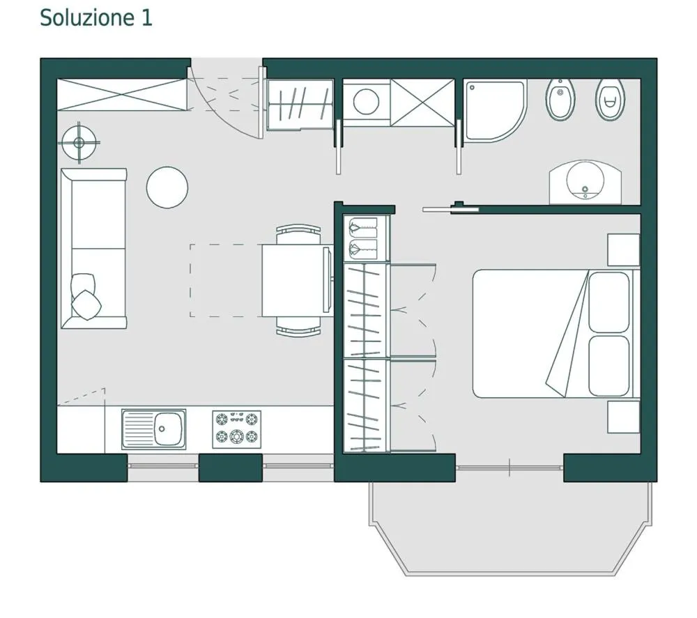 Floor plan in Residence Doral